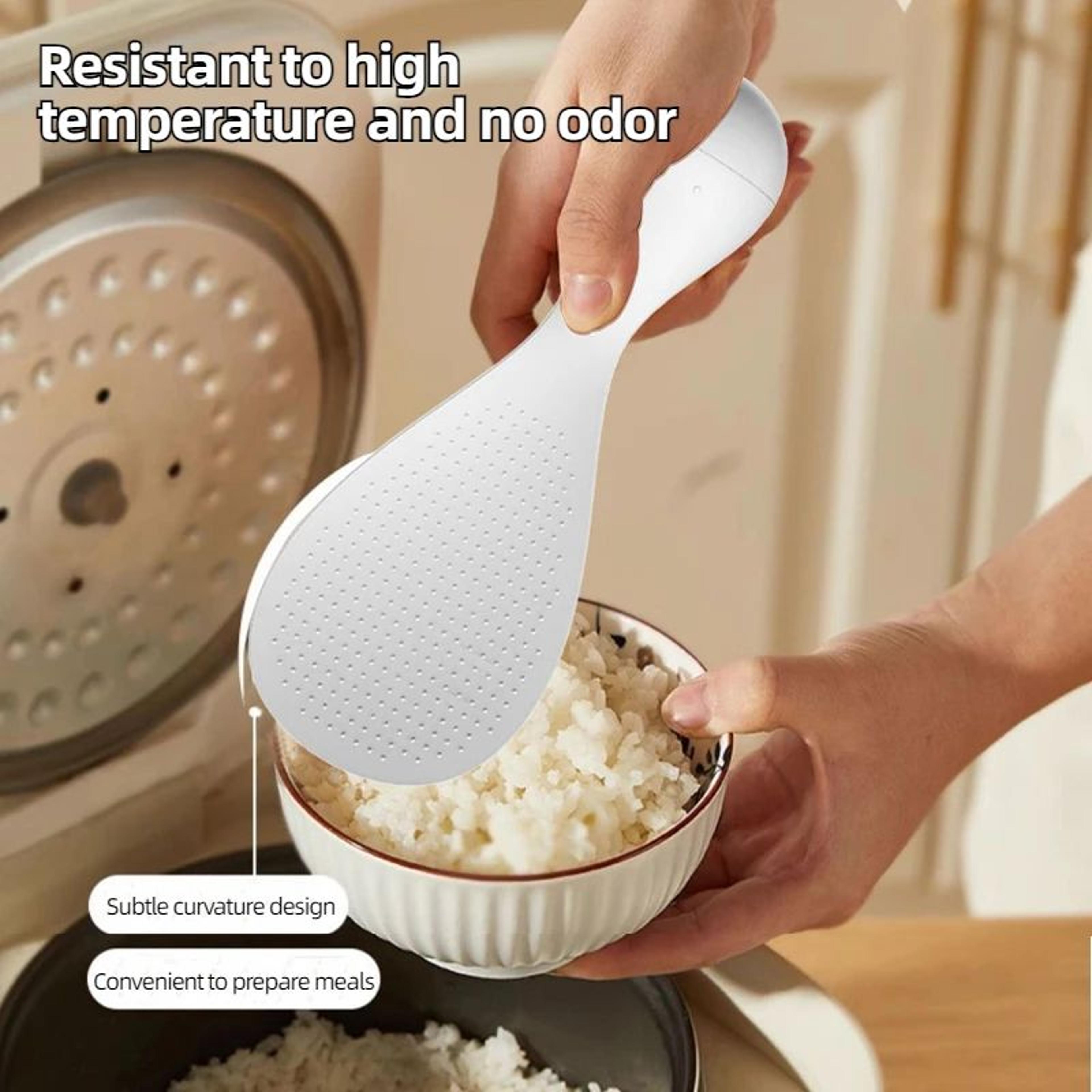 FoodGrade NonStick Tumbler Rice Spoon  SelfStanding AntiSpill Serving Spoon For Kitchen  Dining 1