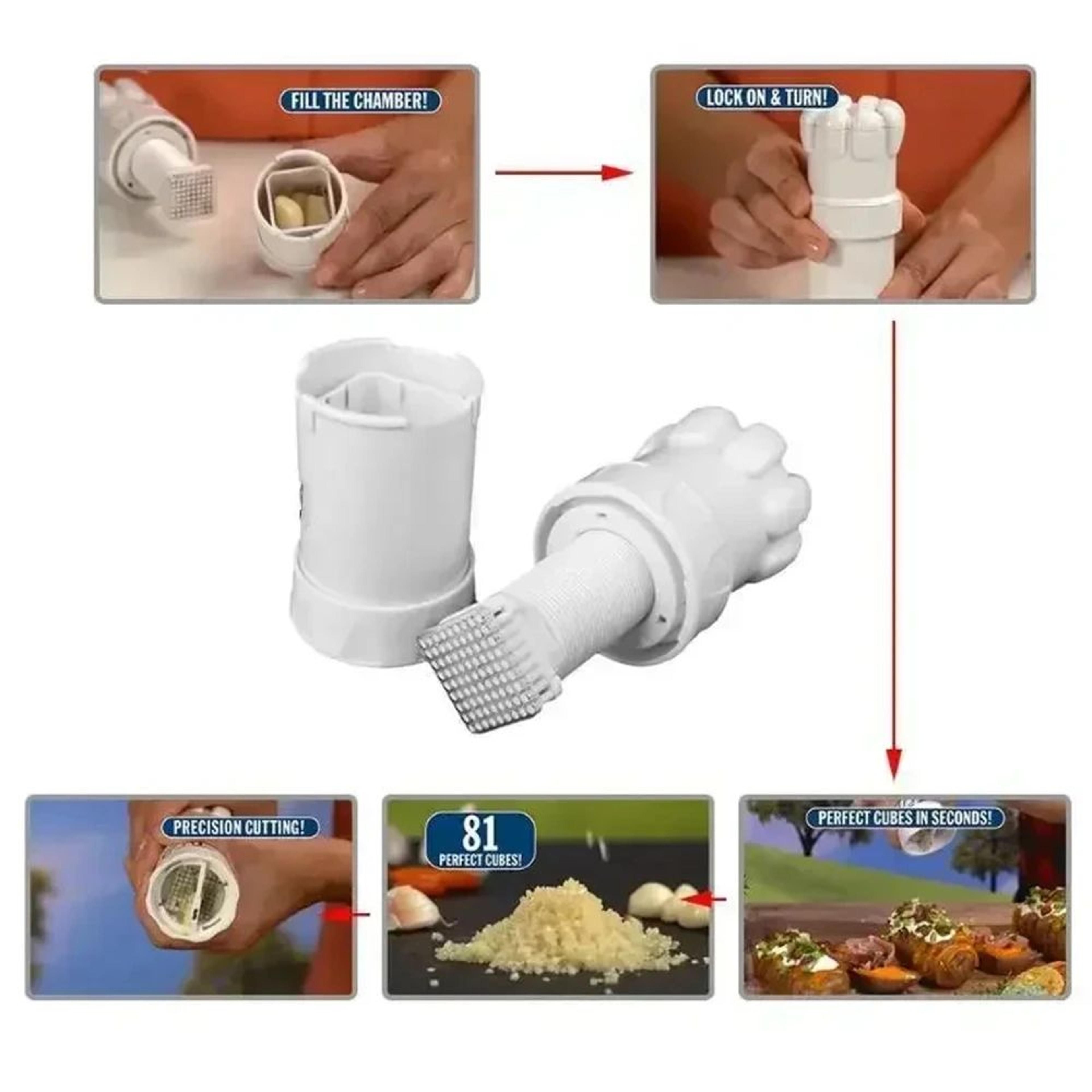 Multifunctional Garlic Press  Mini Vegetable Chopper  Easy Clean Precision Garlic Cutter Tool 2