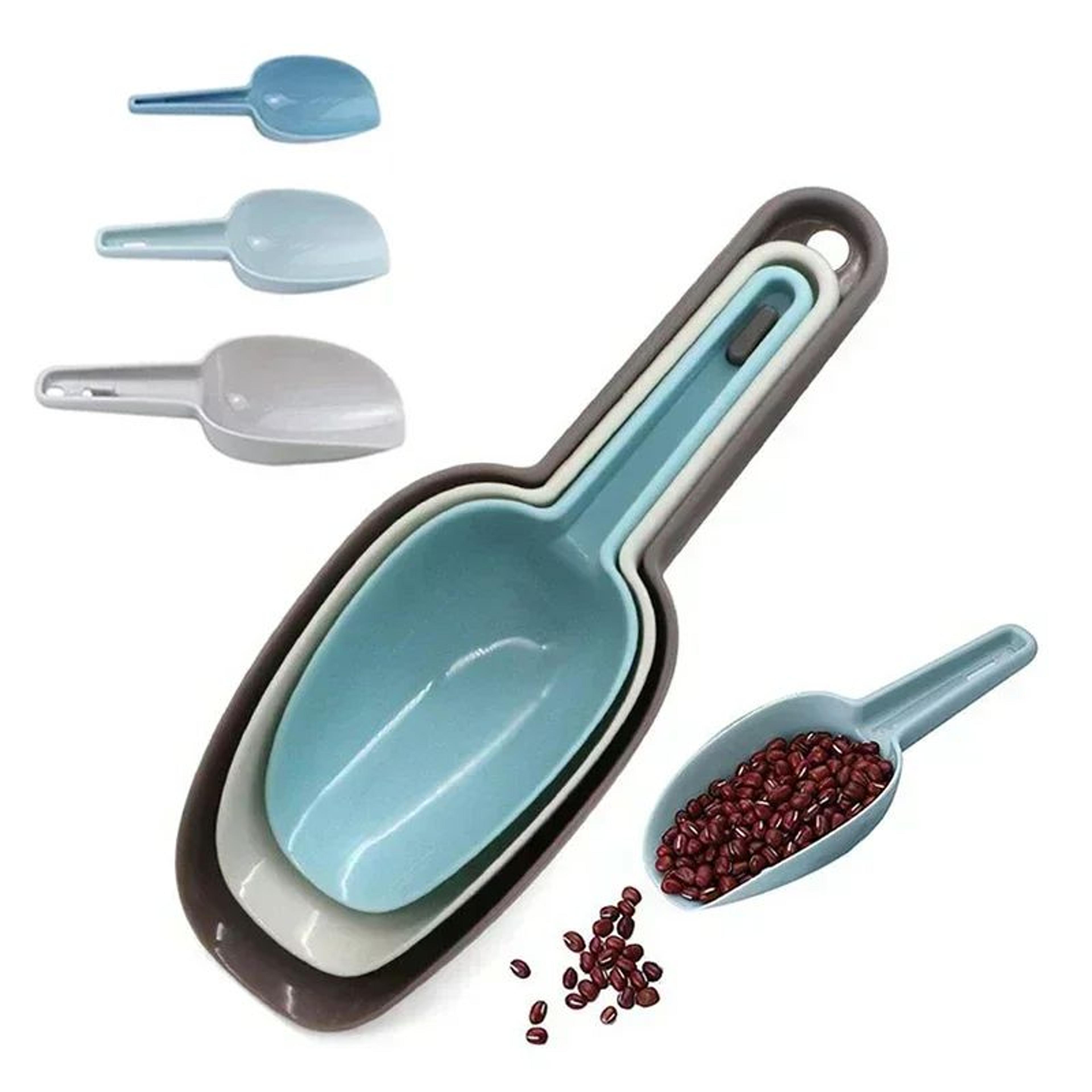 ScoopMaster 3Piece MultiPurpose Food  Ice Shovel Set Durable Plastic Measuring Scoops 6