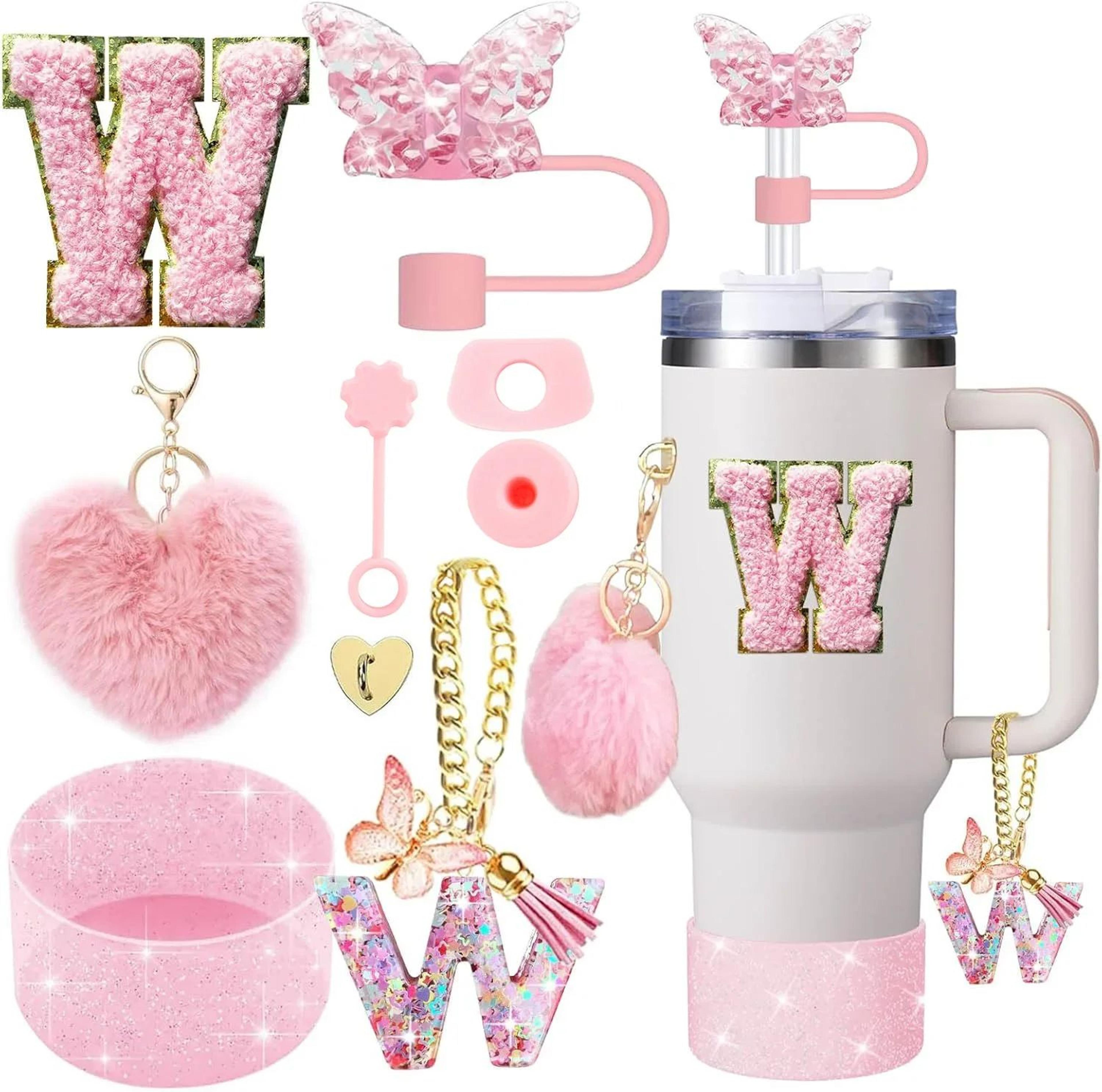 9pcc Stanley Cup Accessories Set  Silicone Boot Butterfly Straw Cover SpillProof Stopper  Initial C 26