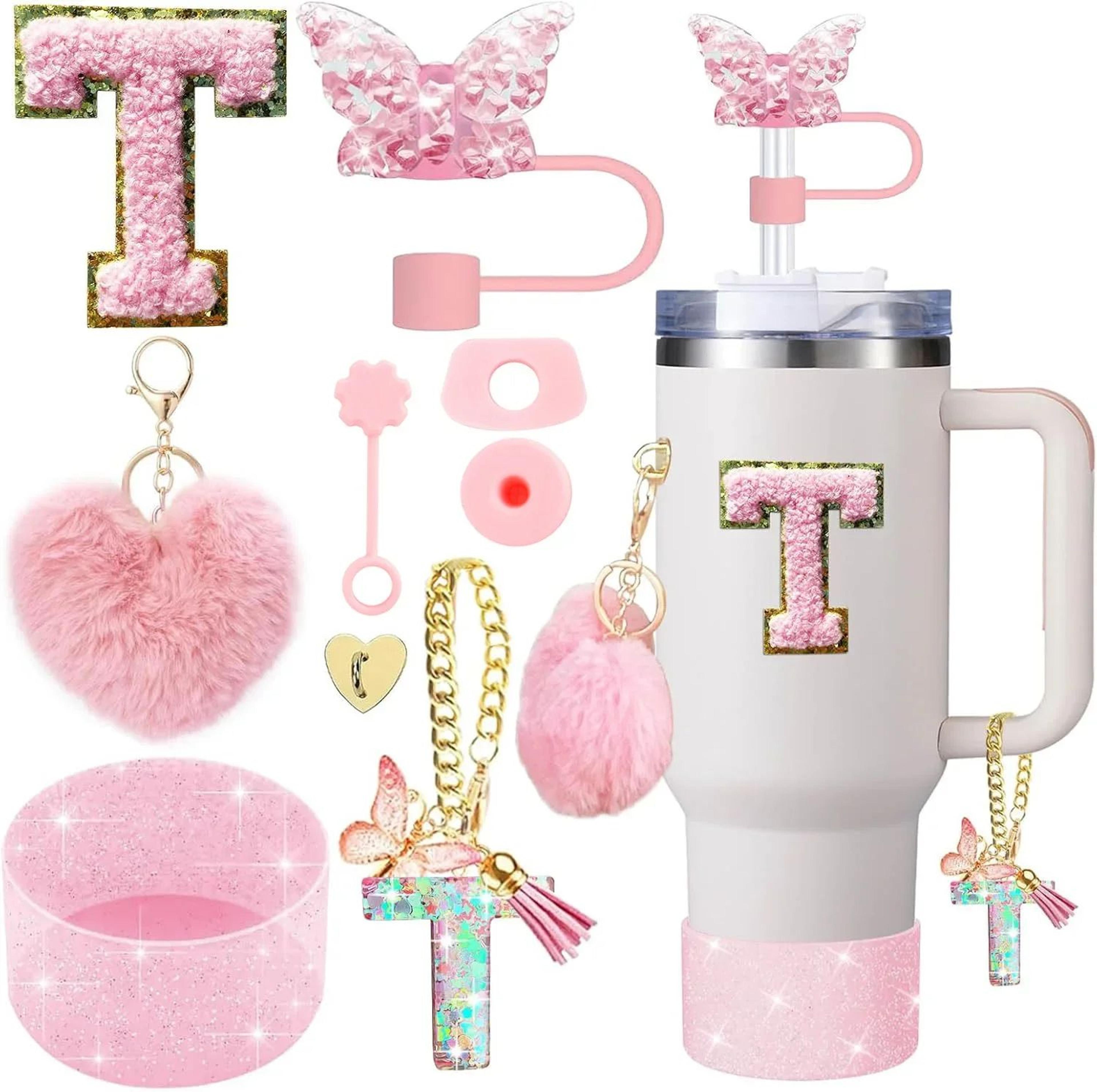 9pcc Stanley Cup Accessories Set  Silicone Boot Butterfly Straw Cover SpillProof Stopper  Initial C 23