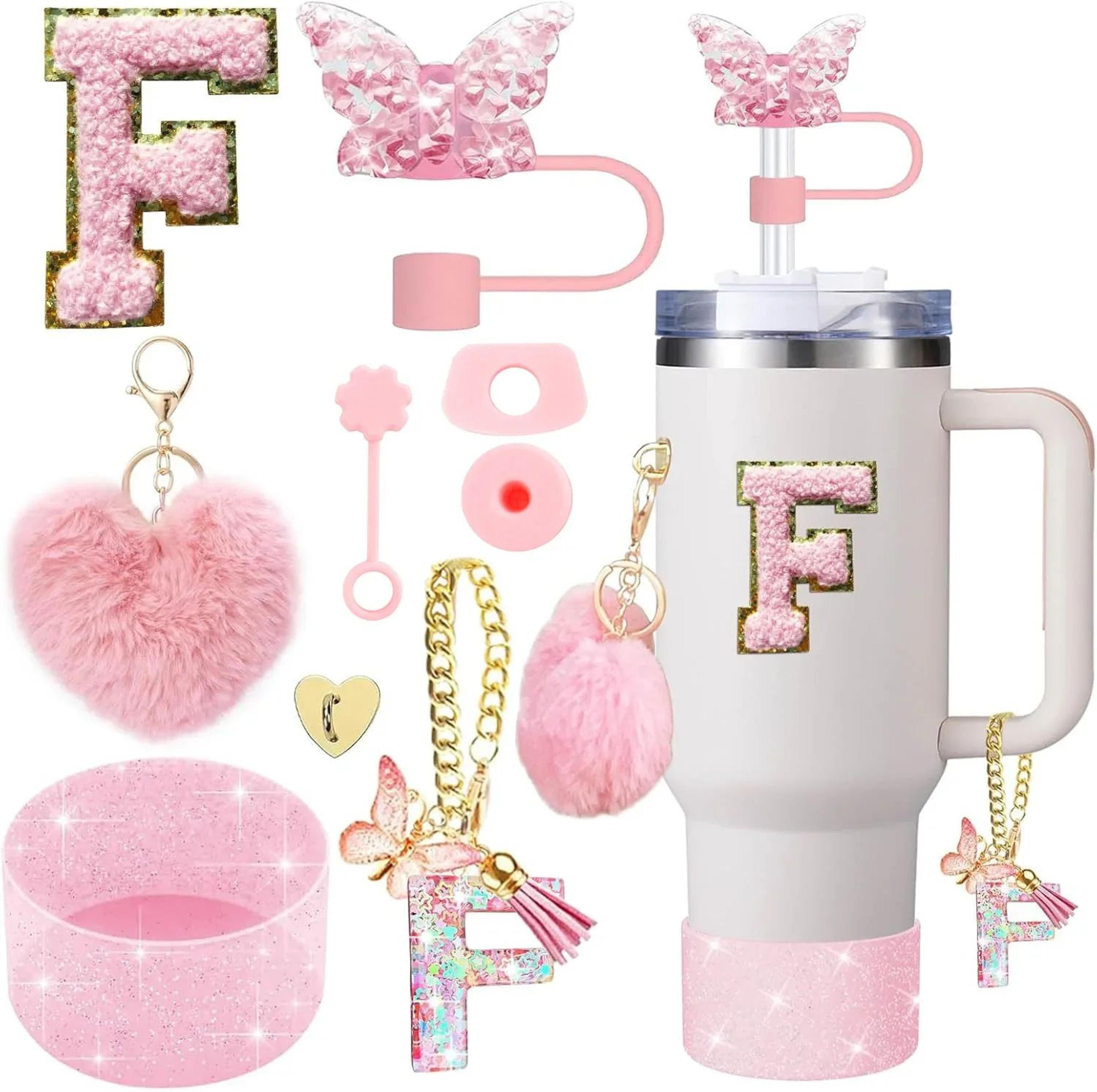 9pcc Stanley Cup Accessories Set  Silicone Boot Butterfly Straw Cover SpillProof Stopper  Initial C 11