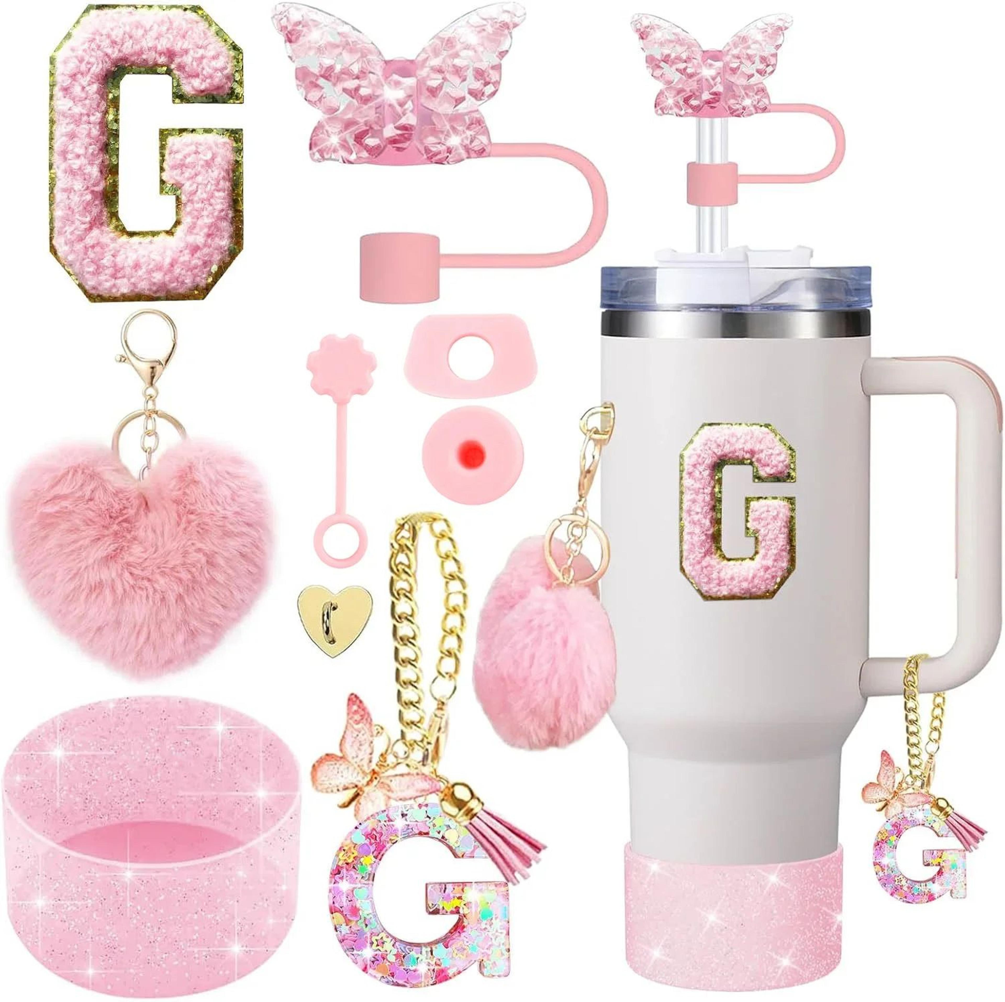 9pcc Stanley Cup Accessories Set  Silicone Boot Butterfly Straw Cover SpillProof Stopper  Initial C 12