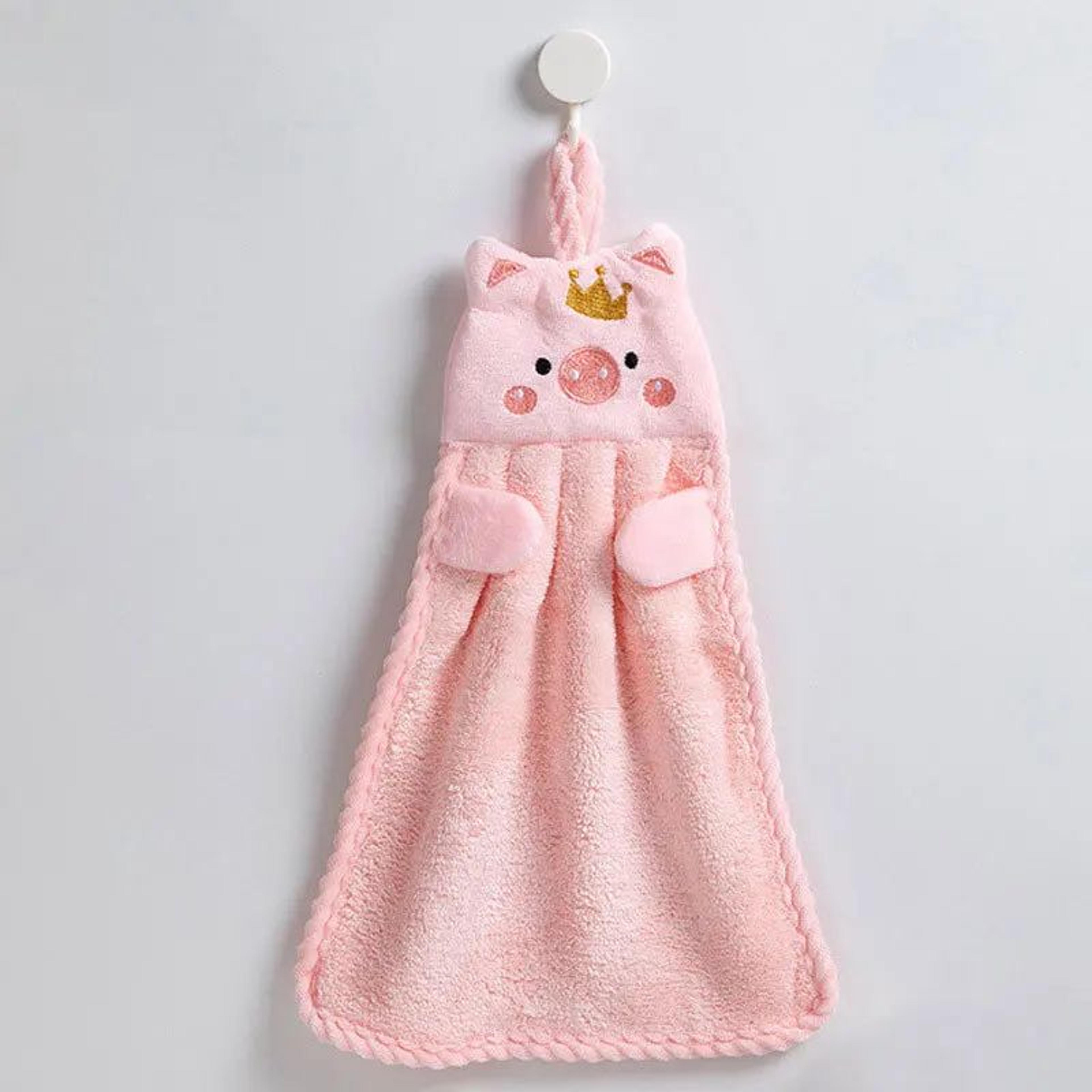 Cute Microfiber Hand Towels  Ultra Absorbent Hanging Kitchen  Bathroom Cleaning Cloth 6