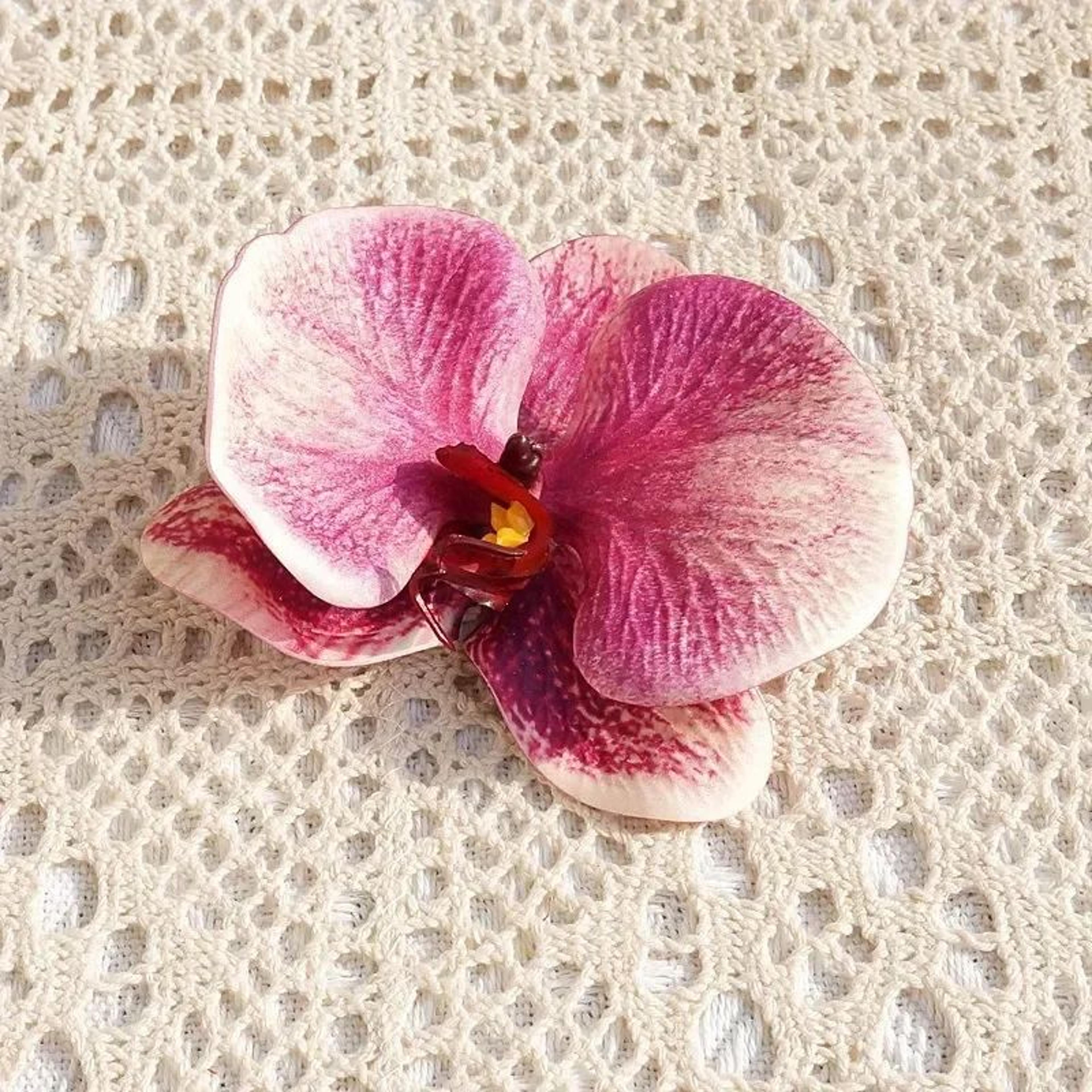 3D Butterfly Orchid Artificial Flower  Silicone Cotton Floral Decor For Wedding  Party Gifts 6