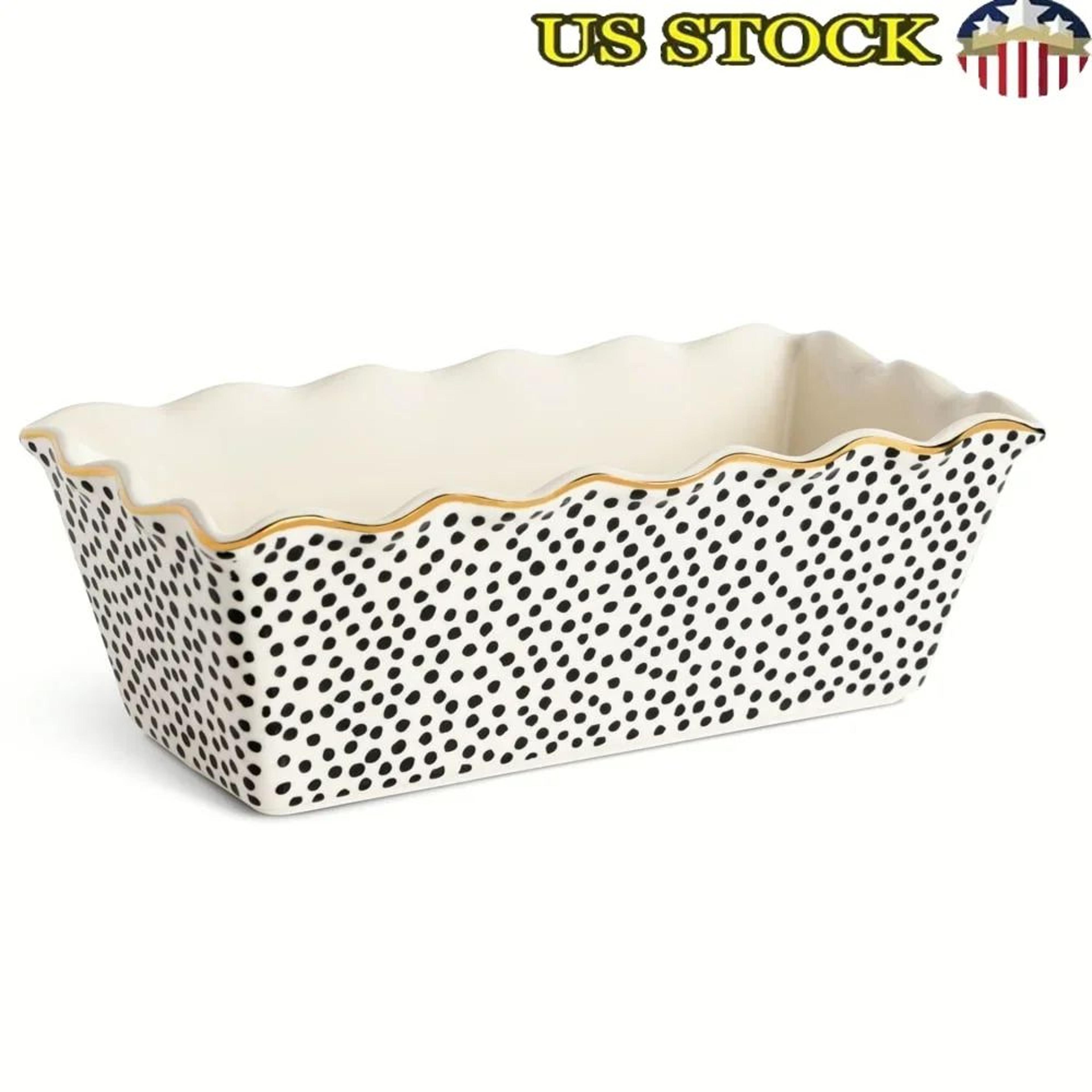 9Inch Nonstick Ceramic Loaf Pan With Dot Pattern OvenSafe Bread  Cake Baking Dish 3