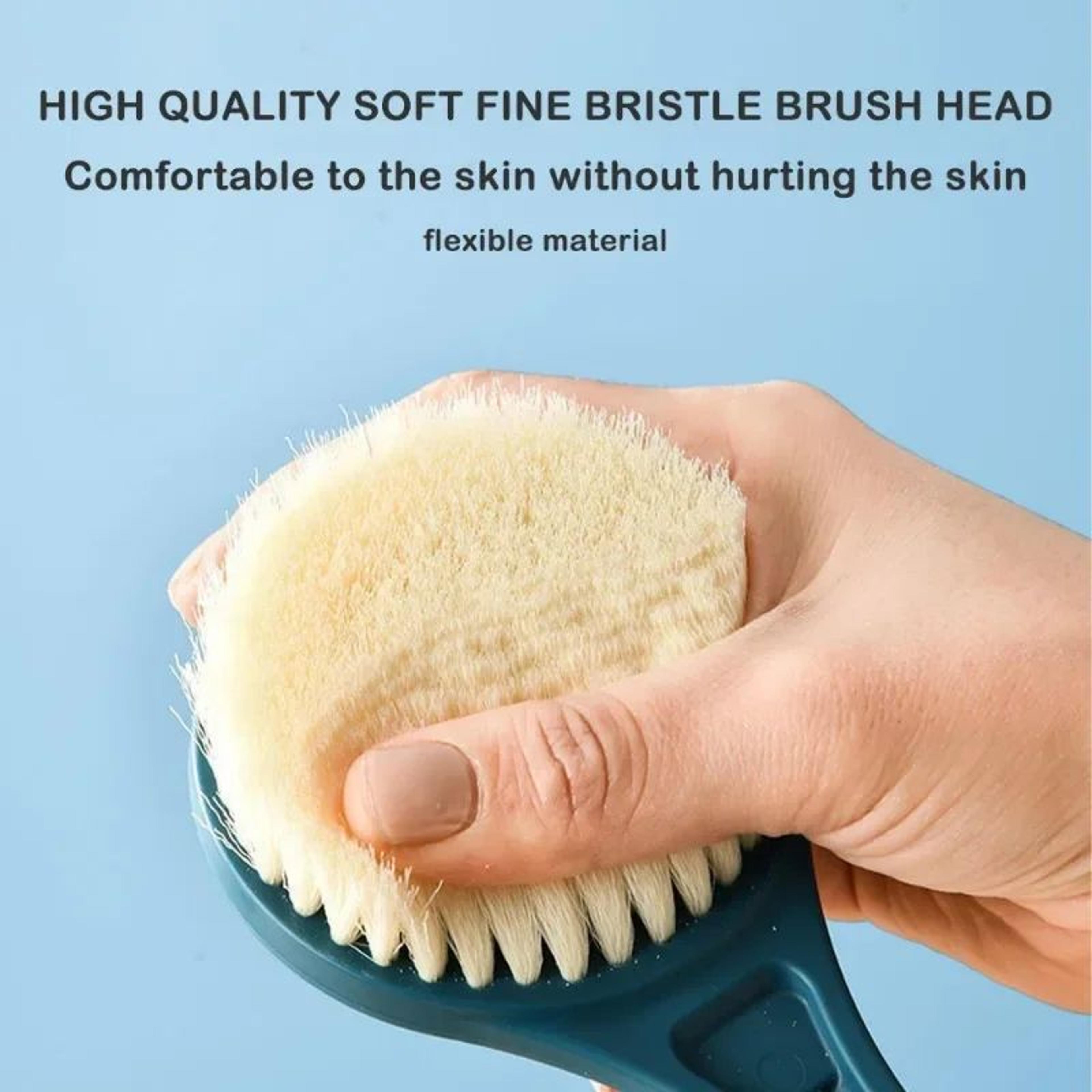 Extra Long Handle Soft Bristle Bath Brush  Shower Back Scrubber  Body Exfoliating Spa Brush 1