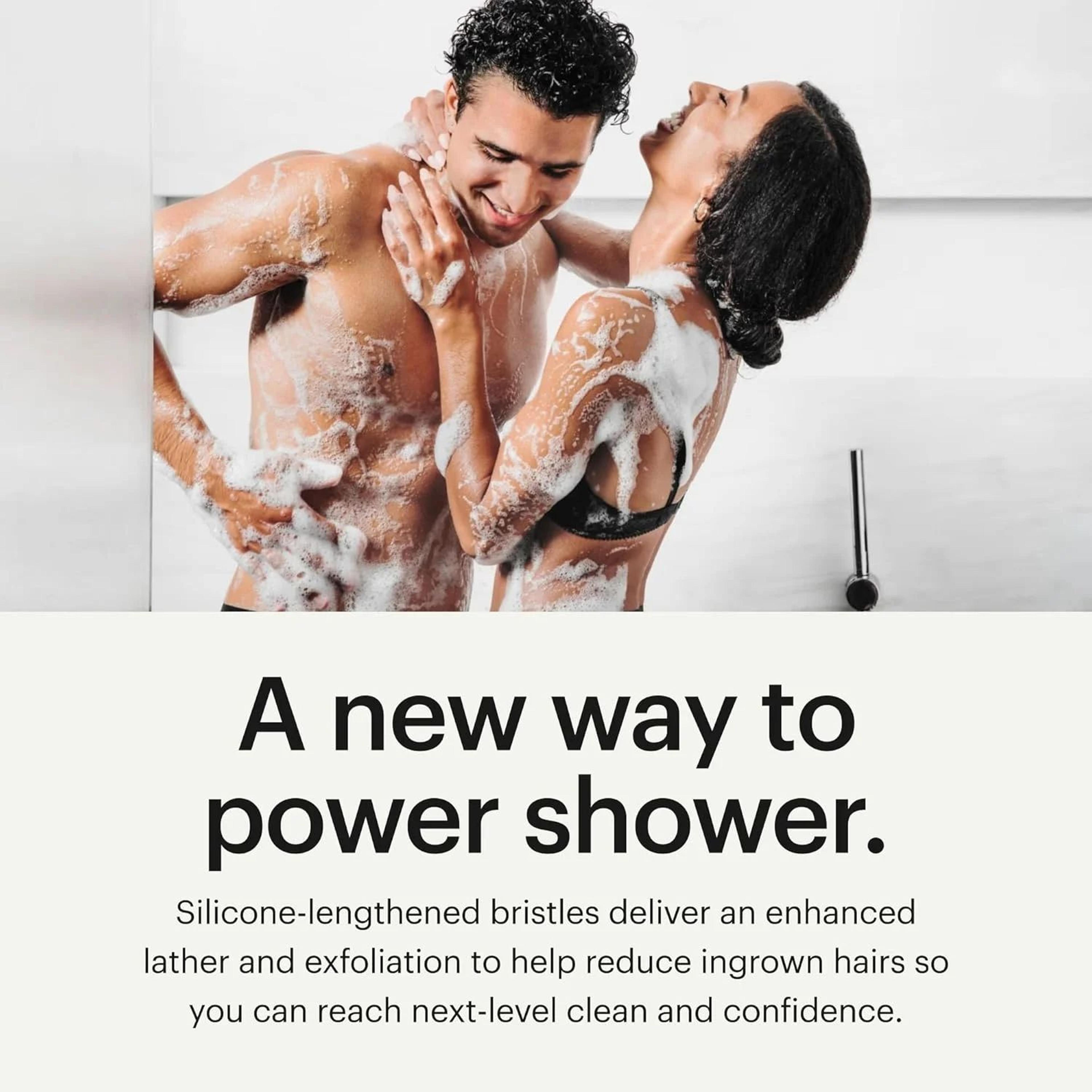 Silicone Body Scrubber Brush  Soft Exfoliating Shower Brush With Deep Cleansing Foam Technology 2