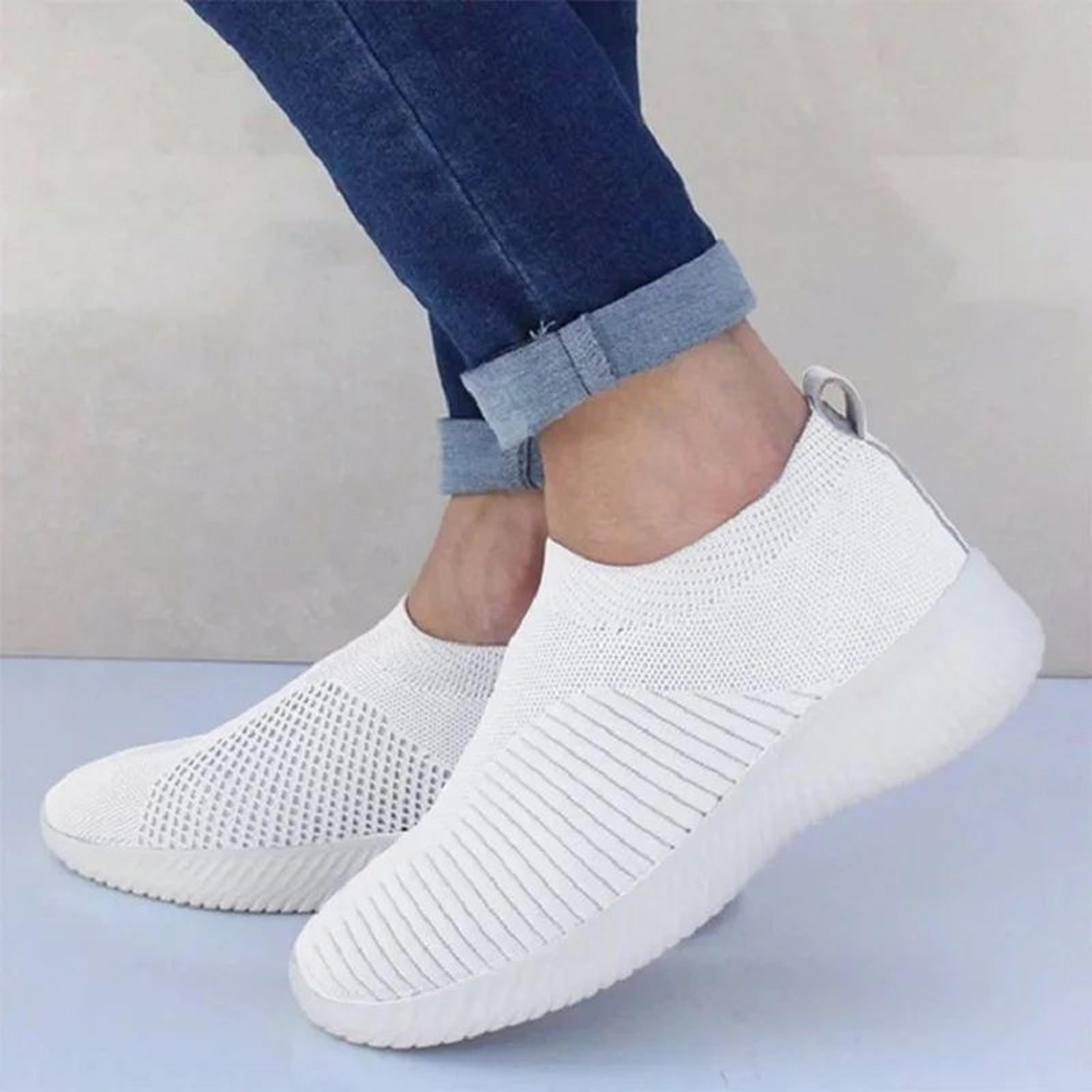 Womens Chunky Platform Sock Sneakers  SlipOn Walking Shoes  Casual Fashion Trainers 8