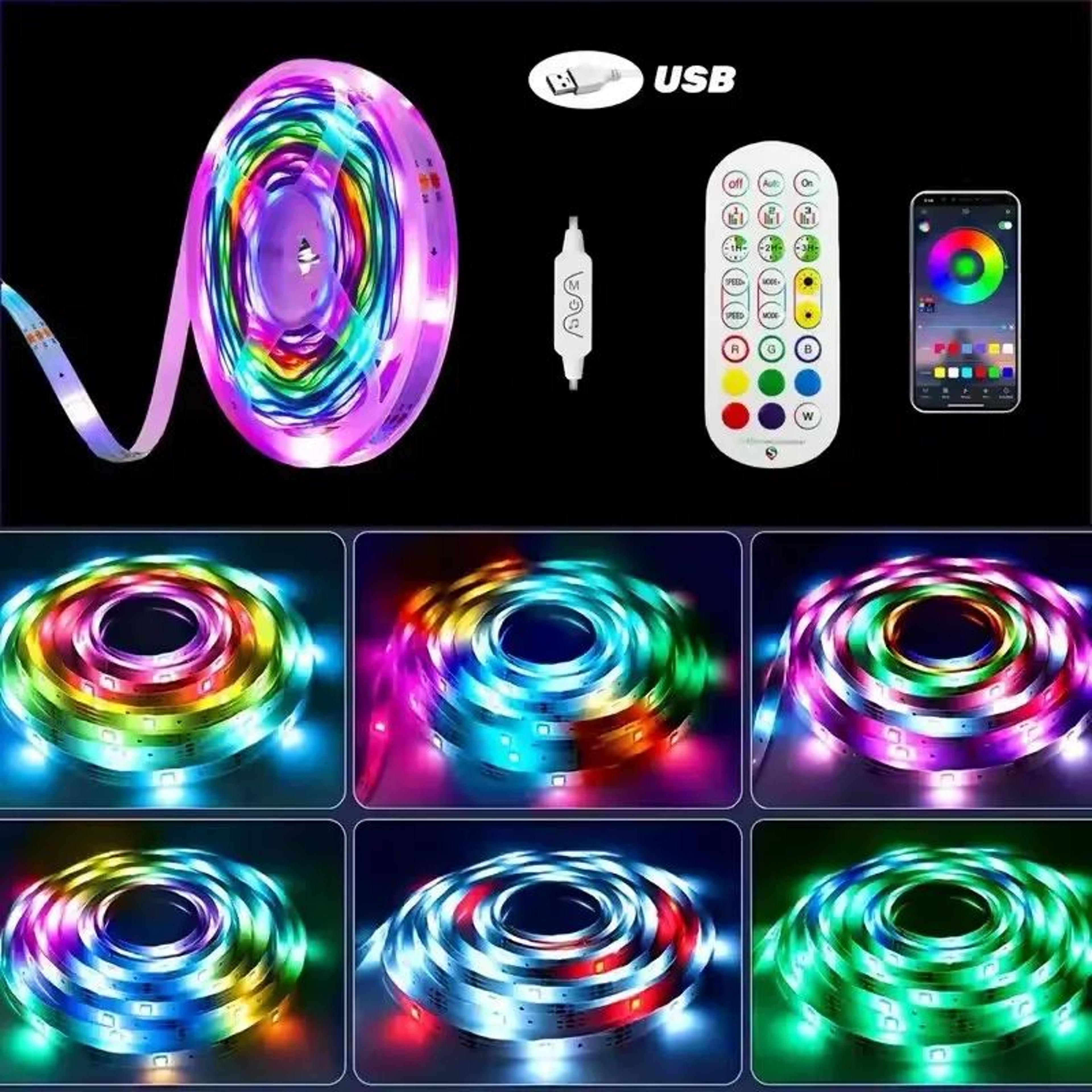 DIY RGBIC Thundercloud LED Strip Ceiling Light With App  Music Sync Remote 4
