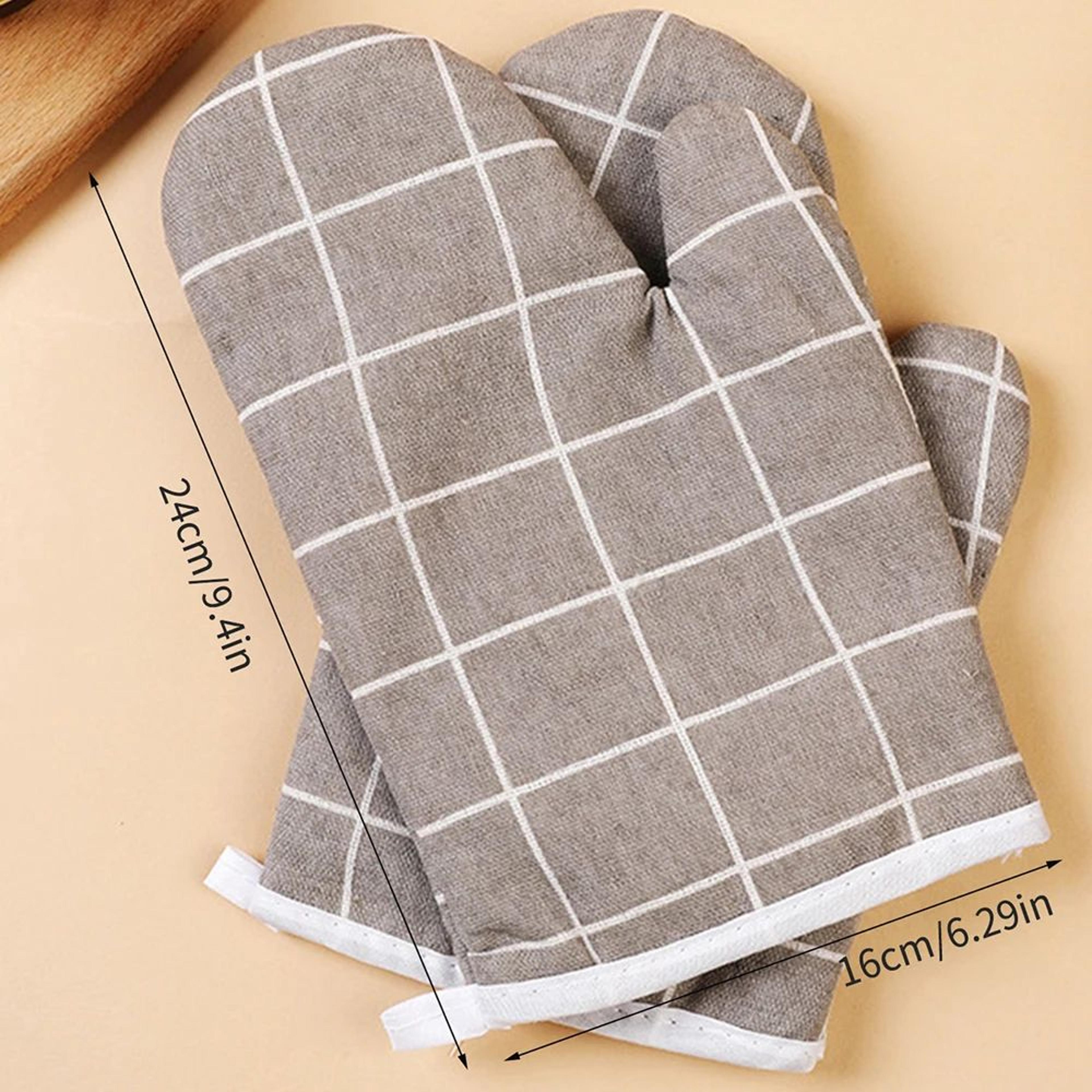HeatResistant Kitchen Baking Gloves  Insulated Oven  Grill Gloves For Cooking BBQ  Microwave Use 8