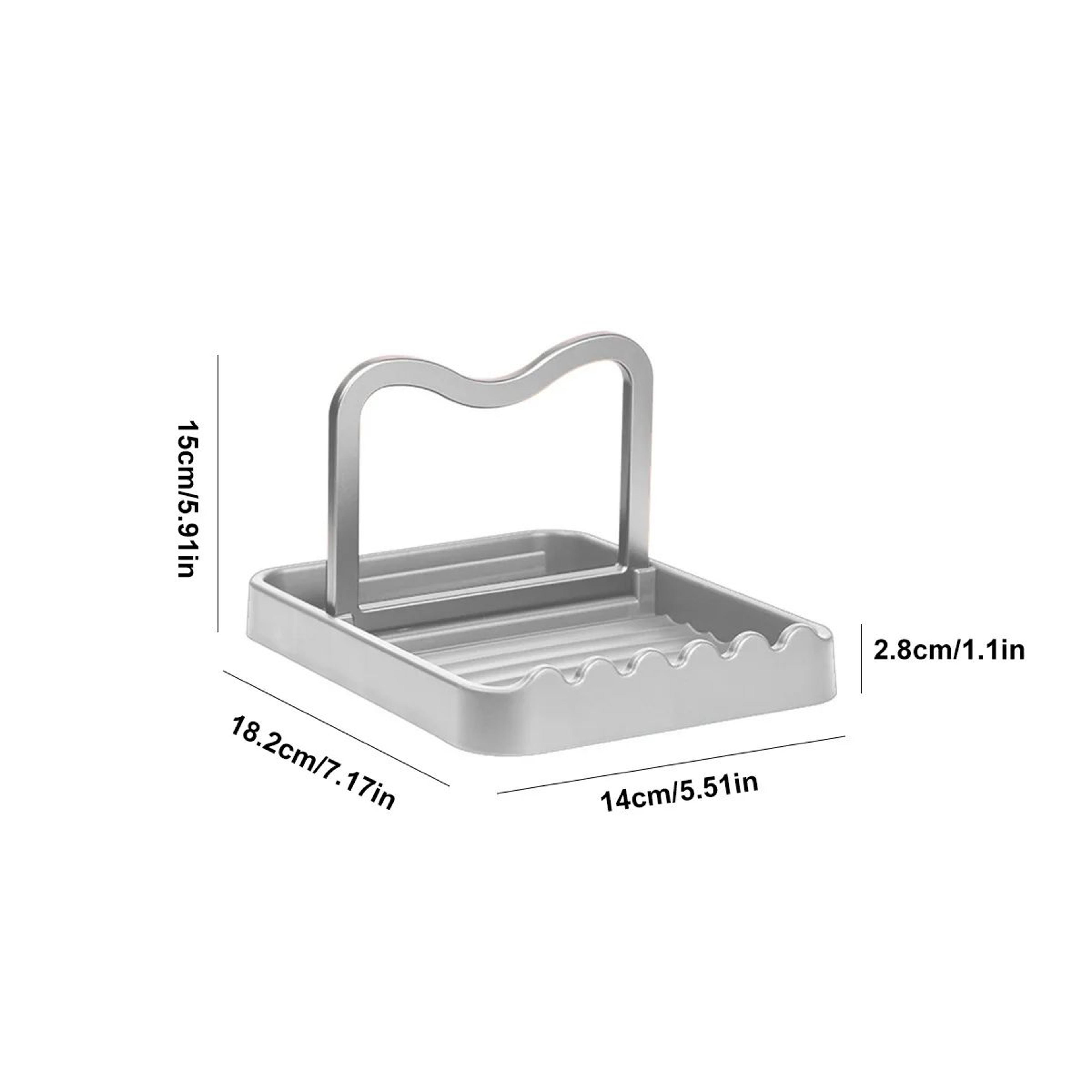 Multifunction Kitchen Pot Lid Storage Rack  HeatResistant Utensil  Spoon Holder With AntiSlip Base 3
