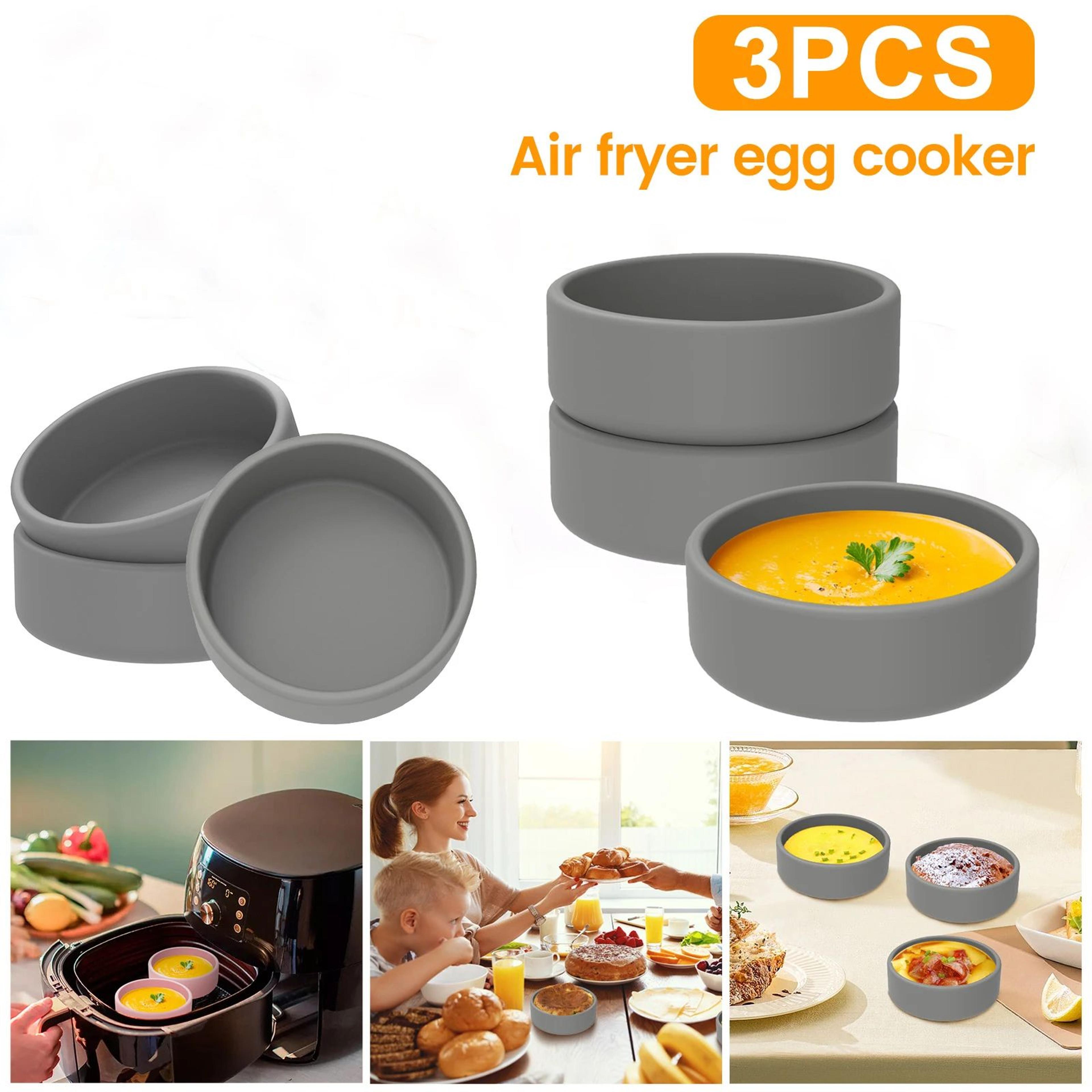 silicone air fryer egg mold cups – non-stick heat-resistant egg poacher & baking cups for air fryer, oven & microwave