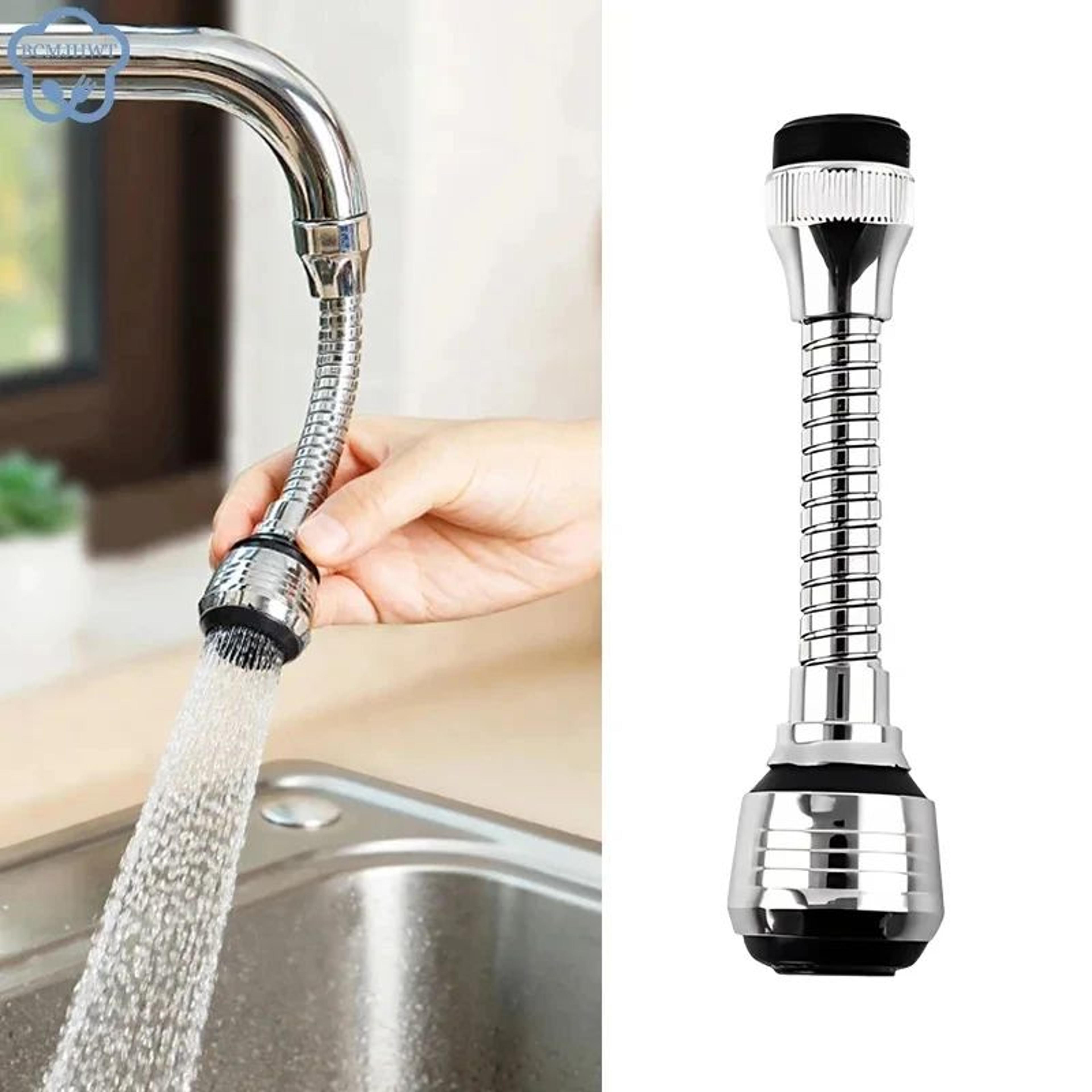 stainless steel rotating faucet sprinkler extender – splash-proof water saving kitchen tap bubbler