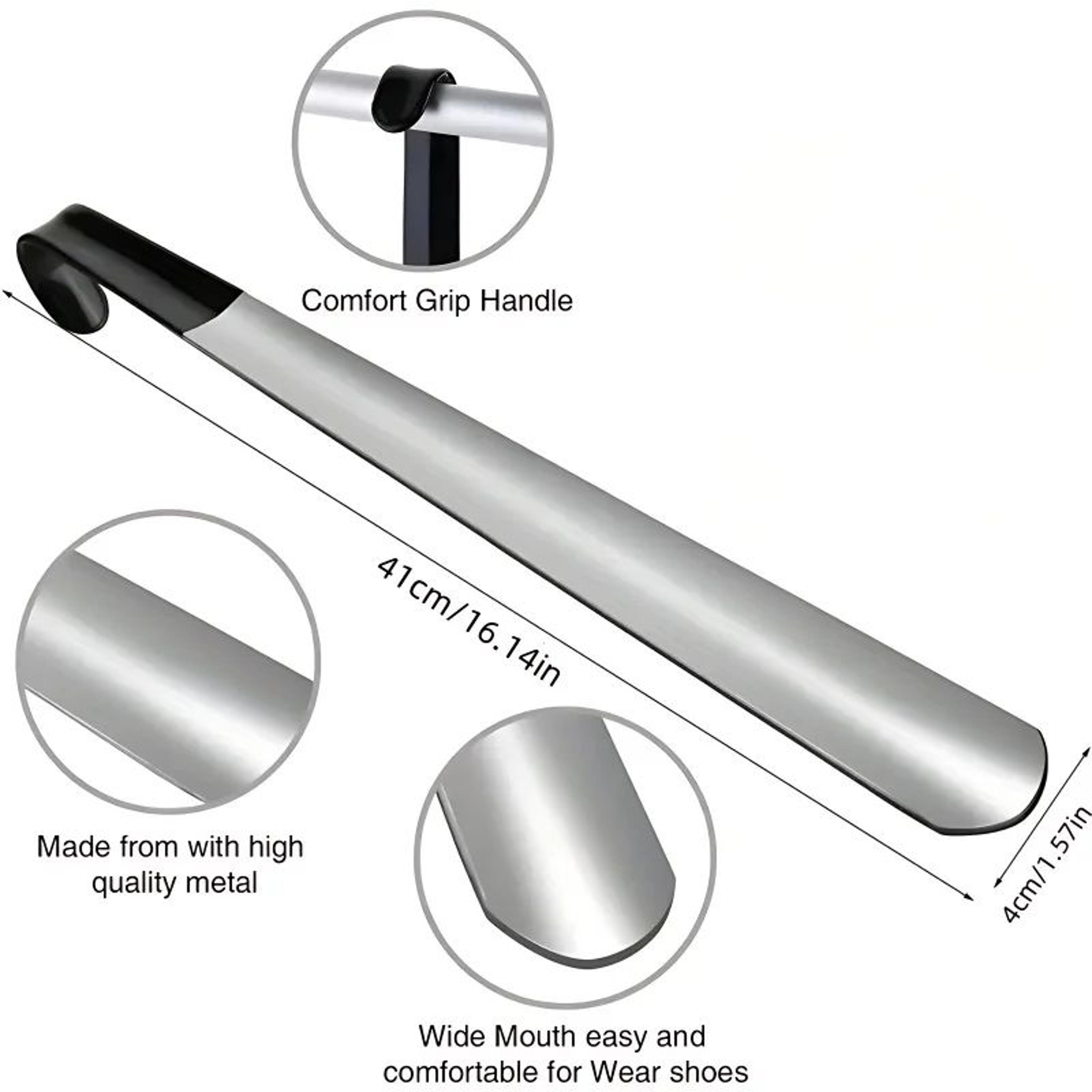 165in Long Handle Metal Shoe Horn  Durable Easy SlipOn Shoe Helper For Men  Women 4