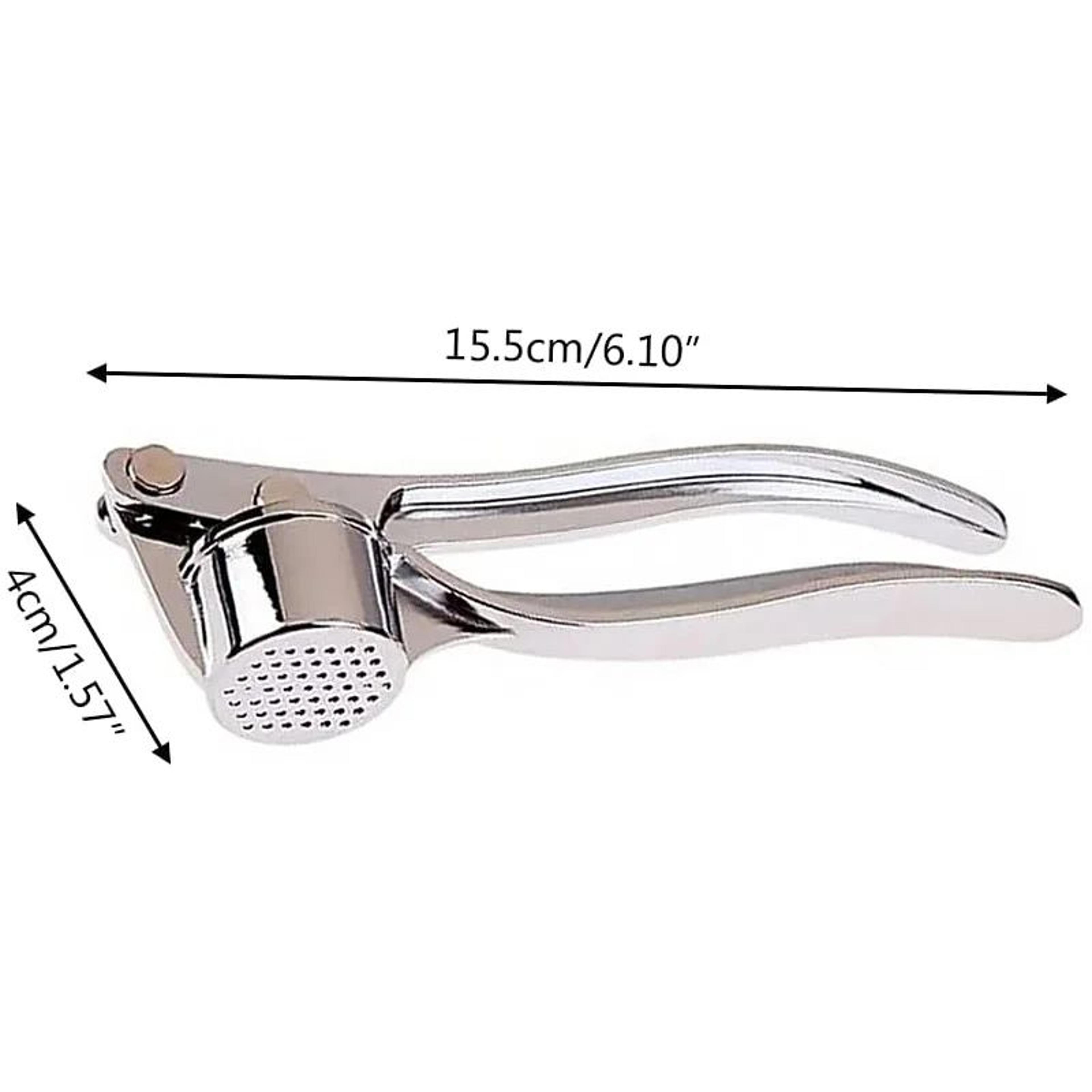 61in Stainless Steel Garlic Press  Nut Cracker  DualUse Heavy Duty Kitchen Mincer Tool 5