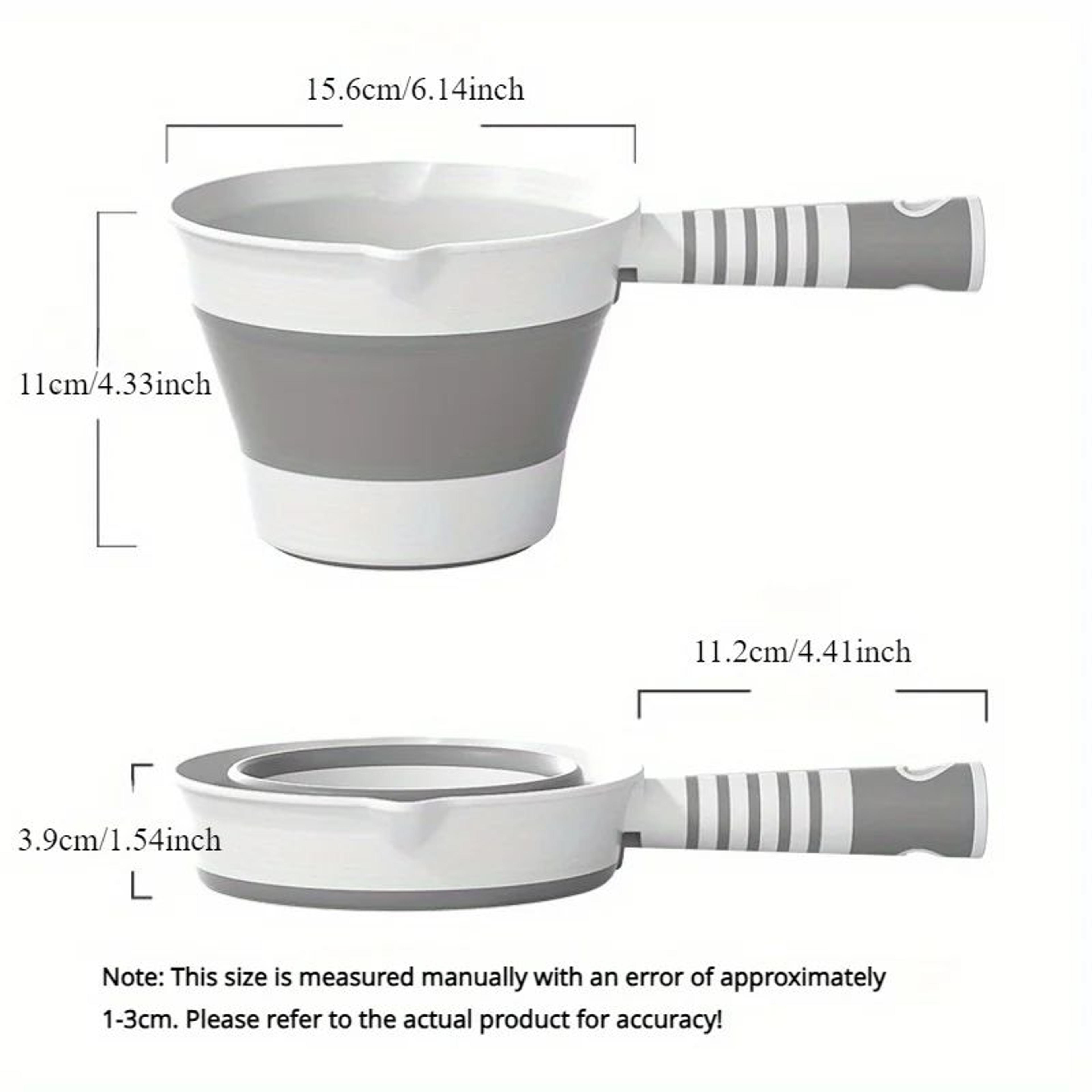 Large Folding Water Scoop With Long Handle  Durable Thickened PP Plastic Dip Bucket For Kitchen  Ba 5