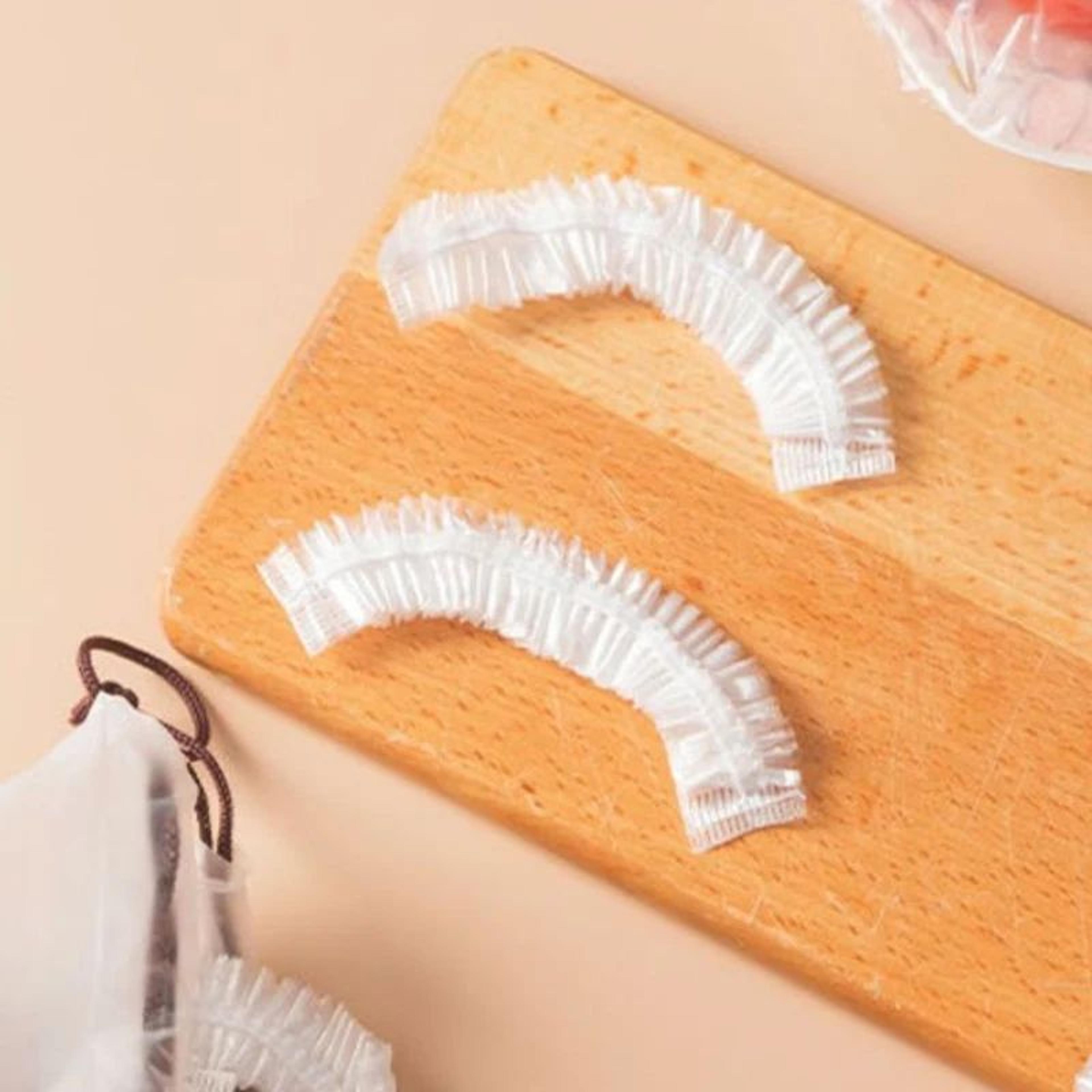 100pcs Disposable Elastic Food Cover Set  Stretchable Cling Film Bowl Covers For Fresh Keeping 3