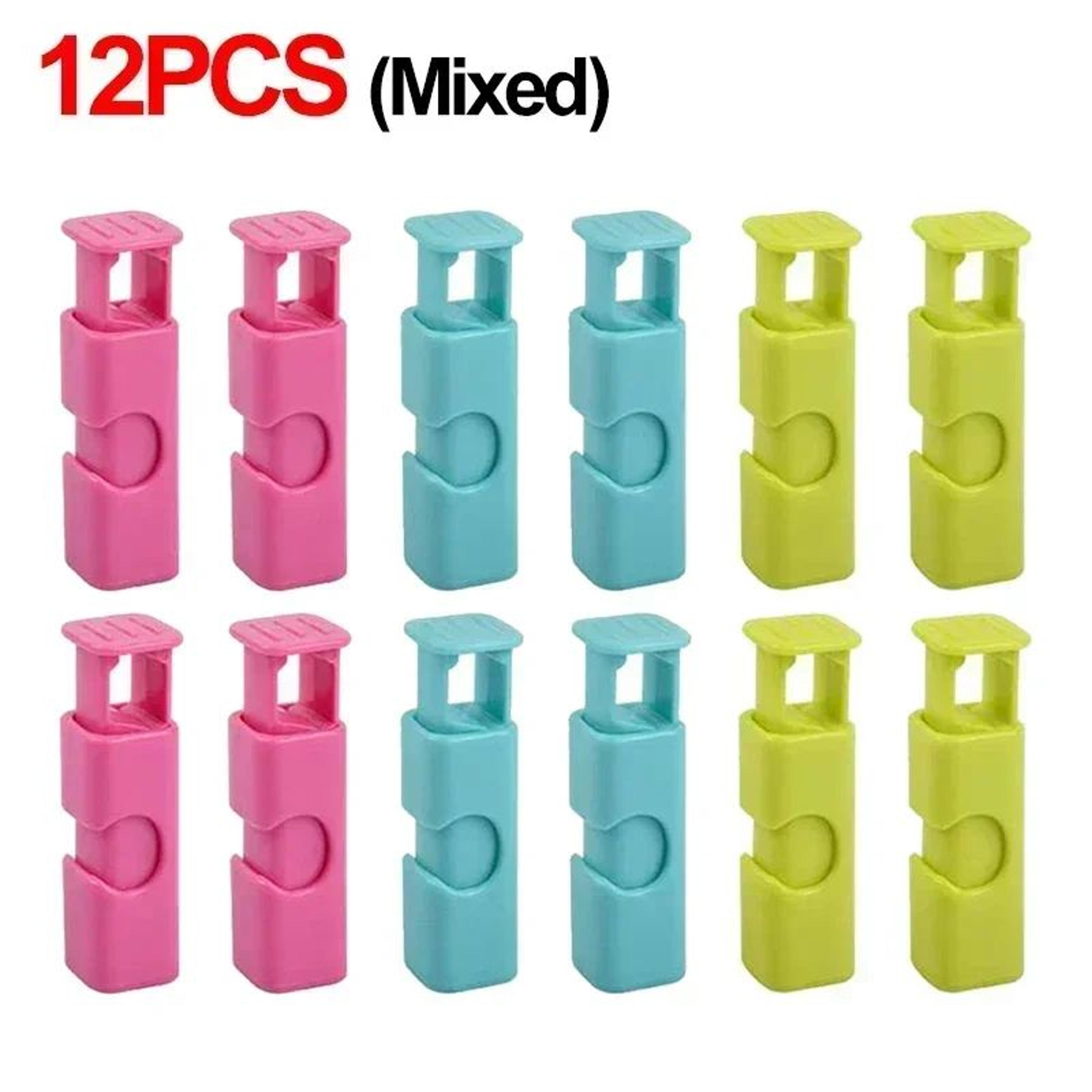 12pcs Reusable Food Bag Sealing Clips  Plastic Snack Bag Sealers For Fresh Storage 7