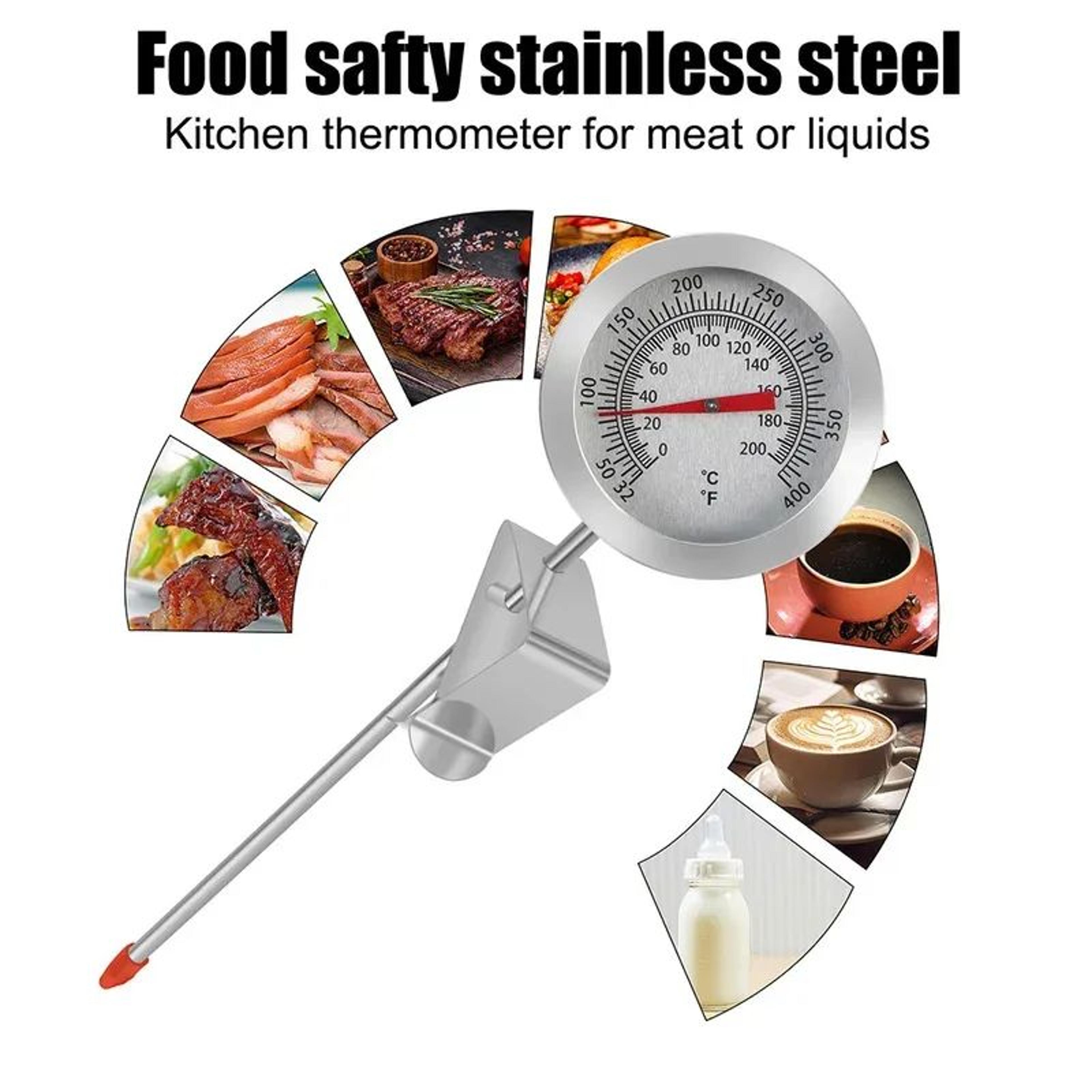 Stainless Steel Food Thermometer  32392F Instant Read Probe For Cooking Milk  Meat 4