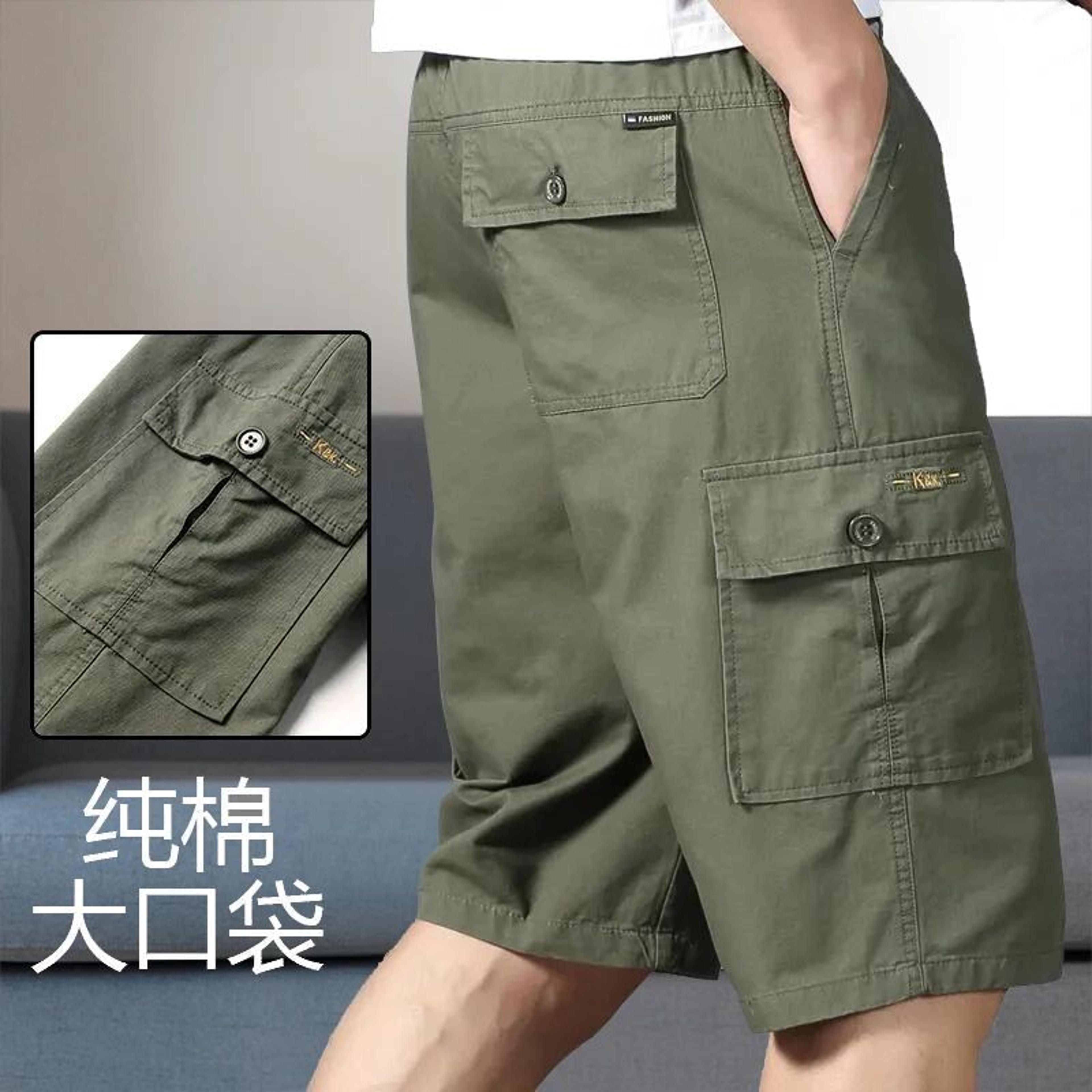 FlexCore Tactical Cargo Shorts  Mens Zipper Pocket Elastic Waist Summer Climbing Jogger Shorts 6