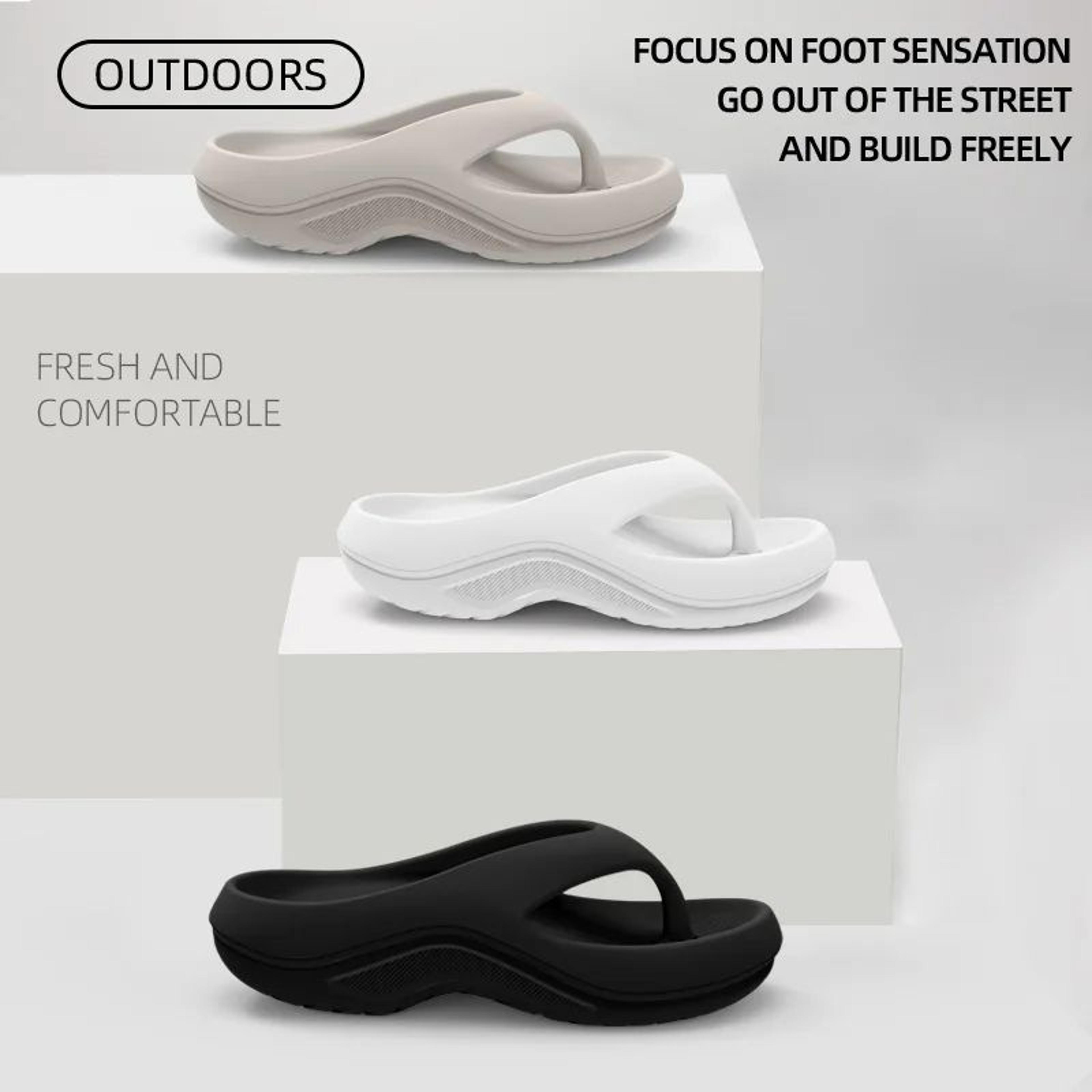 Mens Thick EVA Sole Slippers  AntiSlip OdorFree Comfortable Outdoor Slides 4