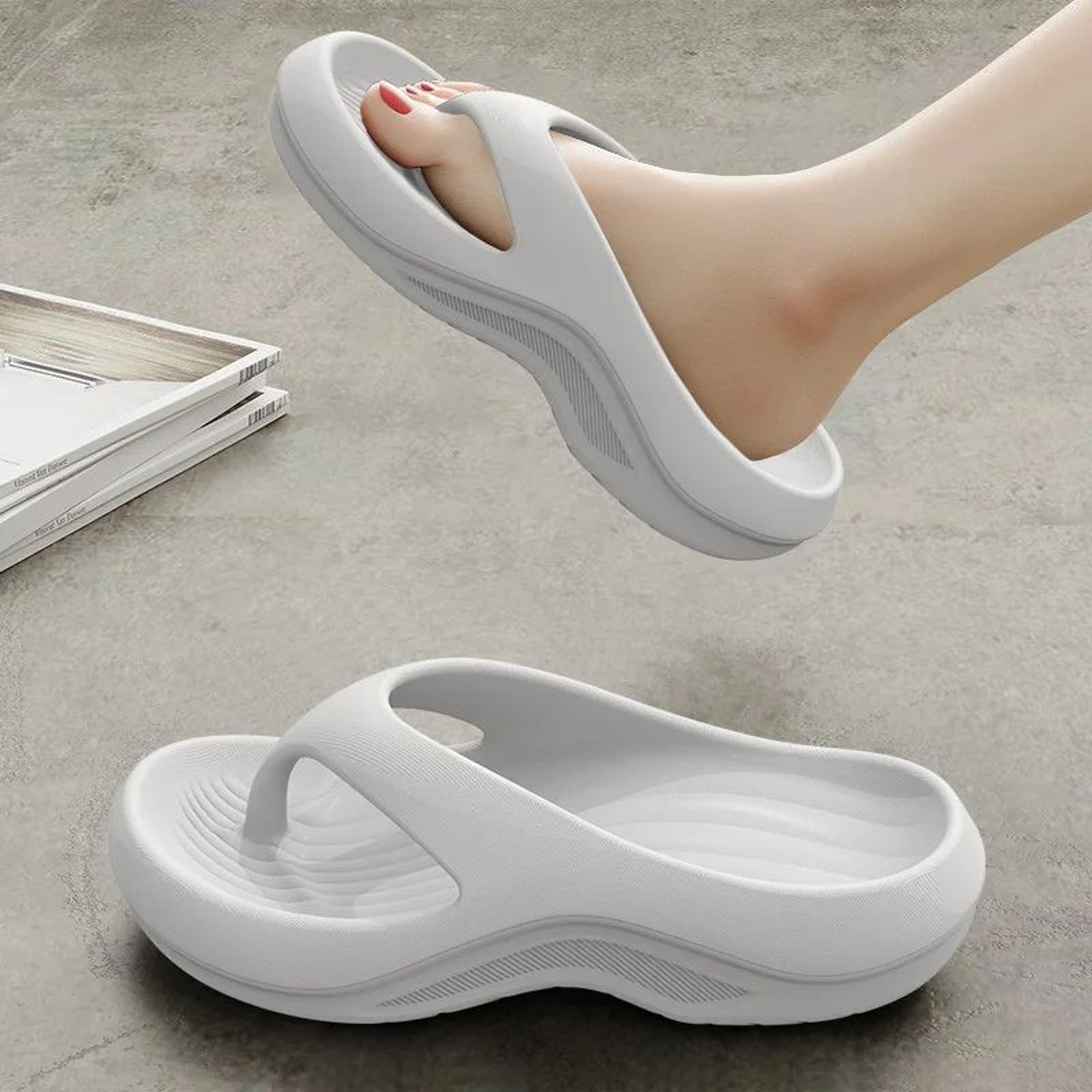 Mens Thick EVA Sole Slippers  AntiSlip OdorFree Comfortable Outdoor Slides 8