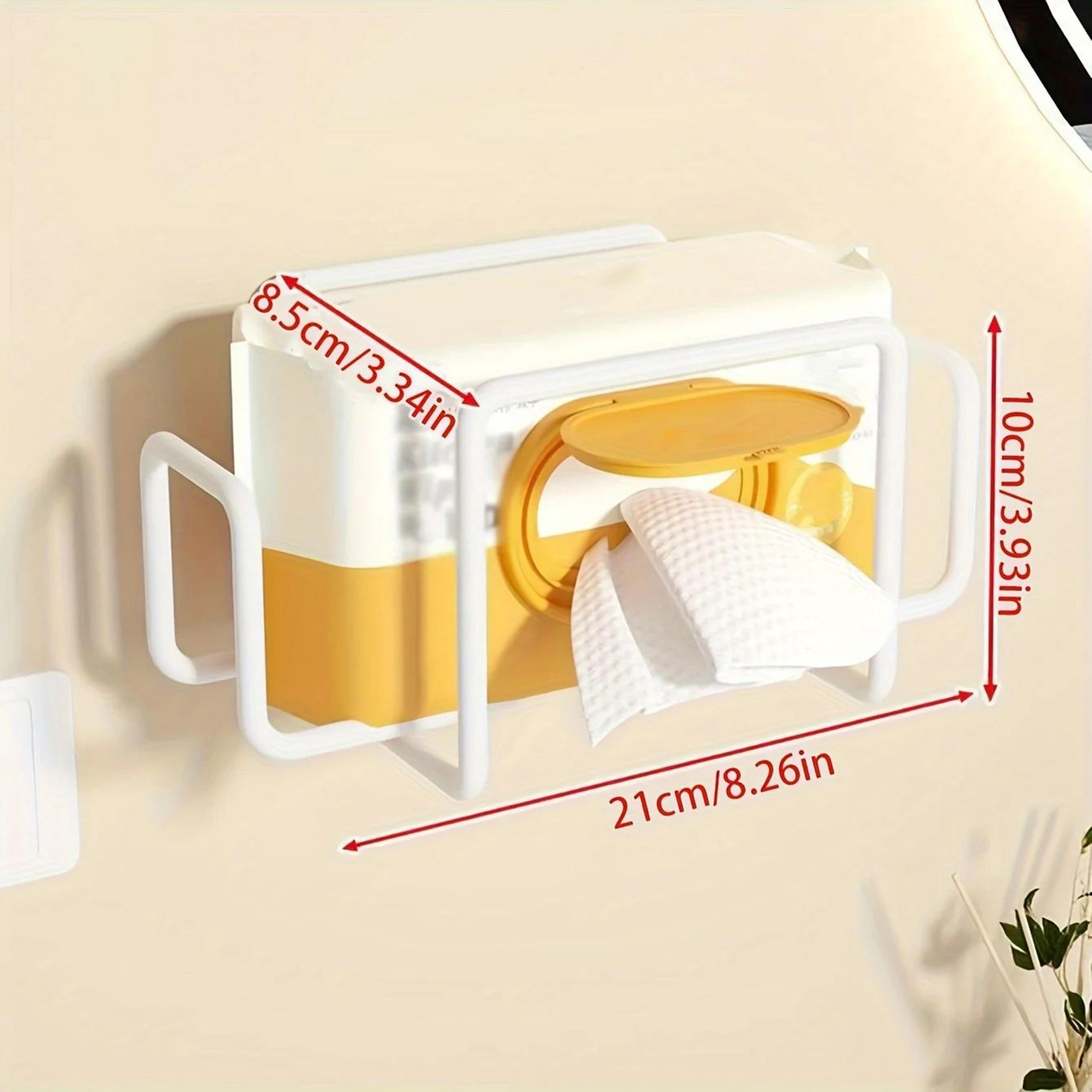 IronHold Wall Mount Paper Towel Dispenser  NonDrill Adhesive Tissue  Wet Wipe Storage Box Organizer 7