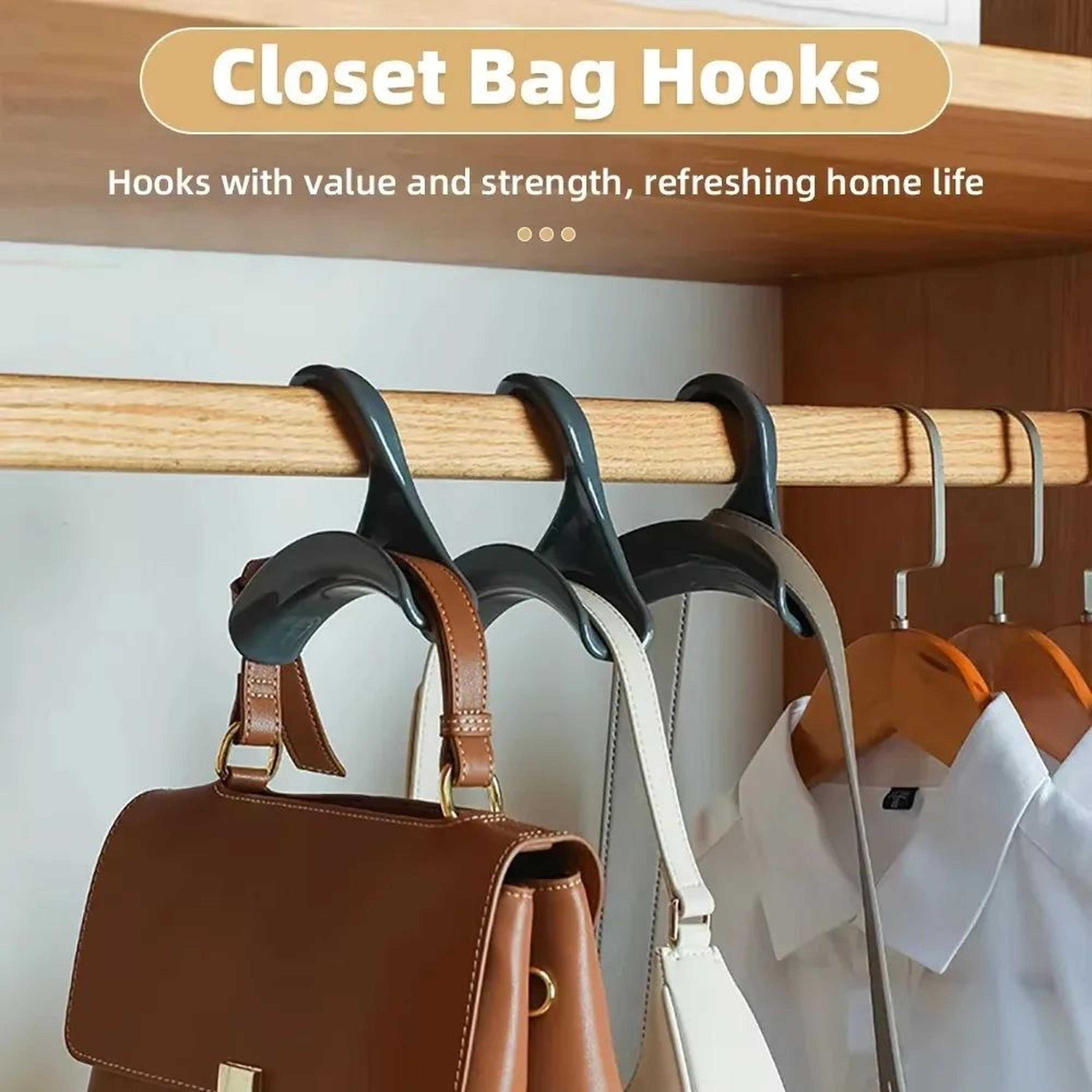 ClosetEase MultiPurpose Handbag Hanger Hook  SpaceSaving Wardrobe Organizer For Bags Hats  Scarves 1