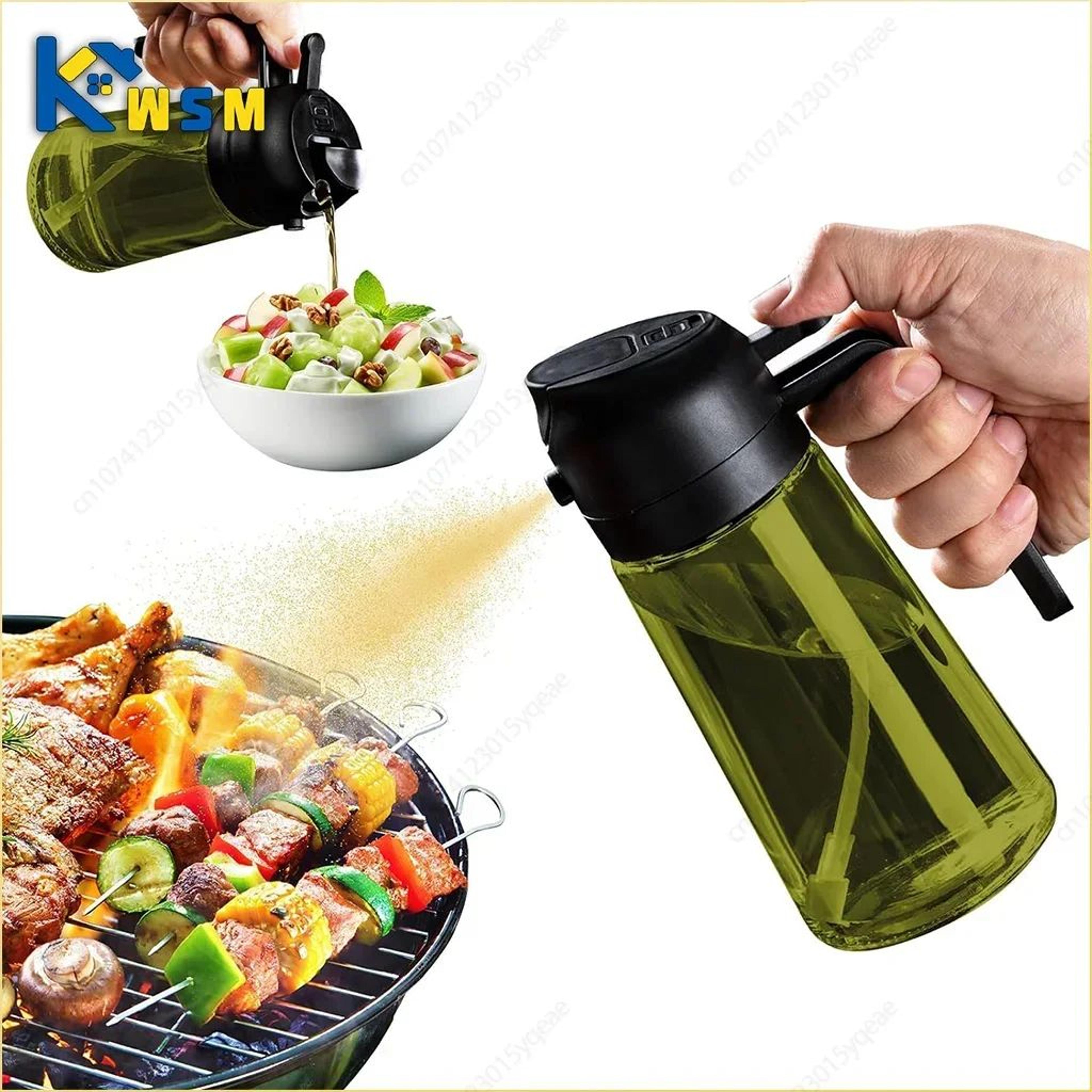 2in1 Dark Glass Oil Sprayer  Dispenser  Lightproof Olive Oil Mister For Cooking Salads  BBQ 3