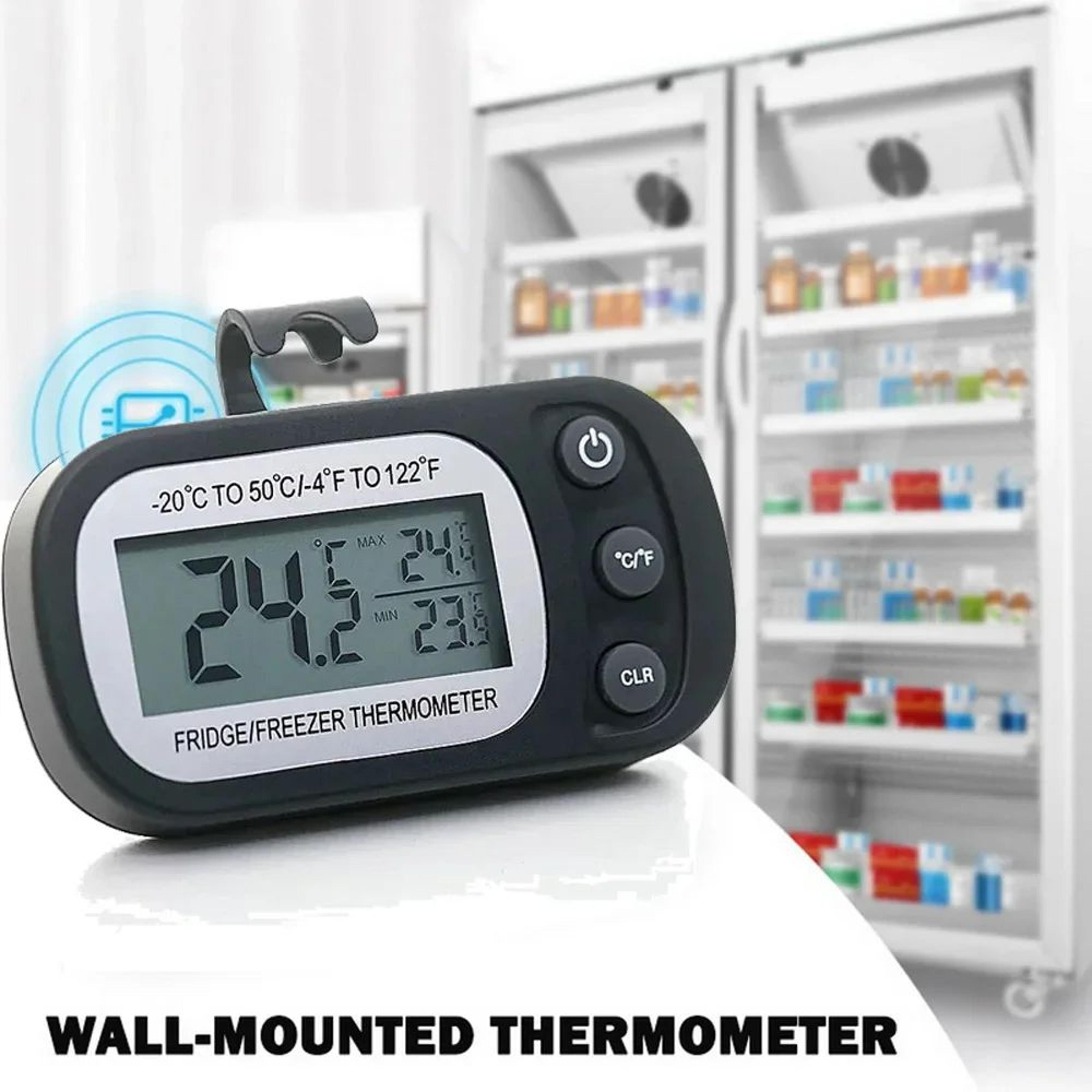 Digital Fridge Thermometer With LCD Display  Freezer  Refrigerator Temperature Monitor With Hook  M 2
