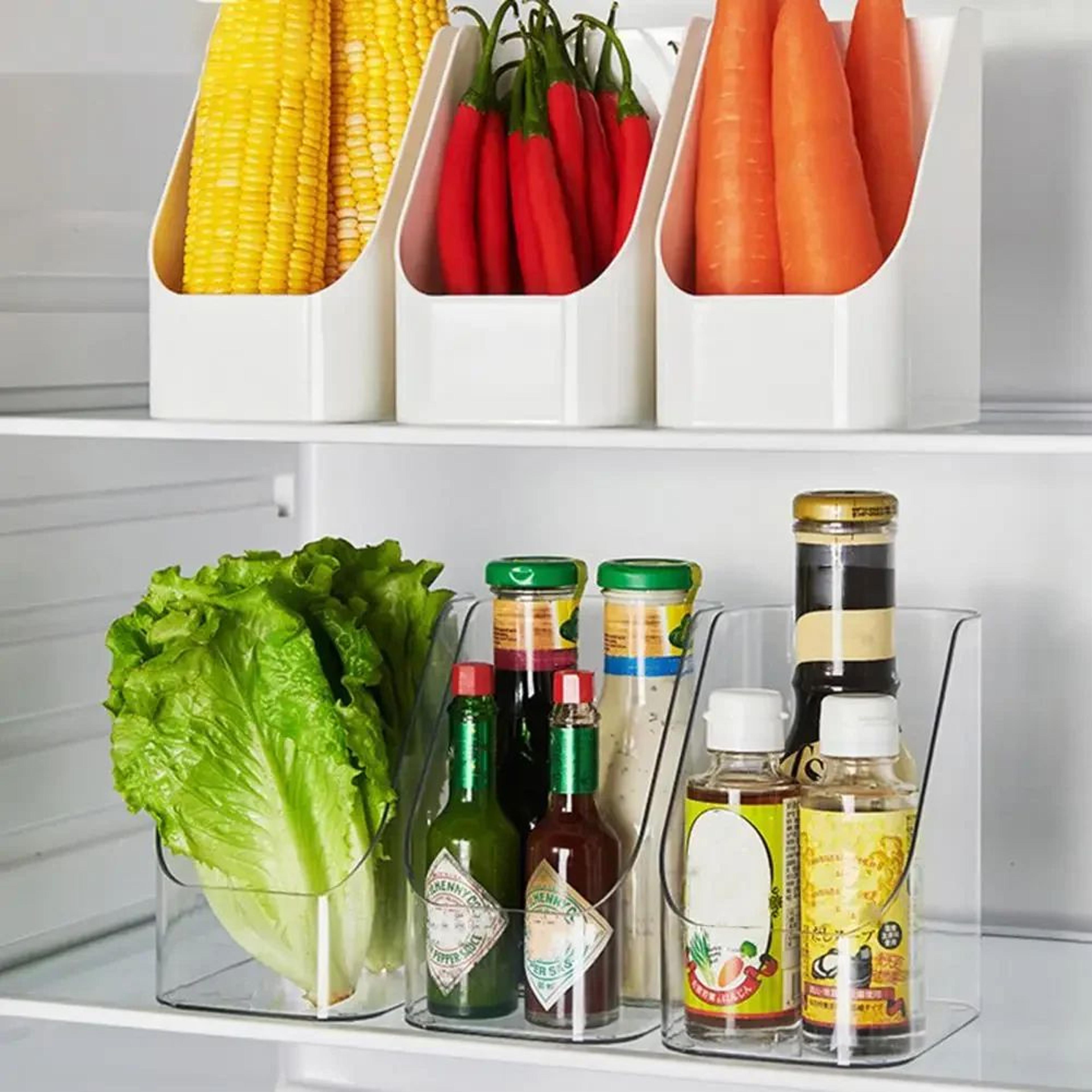 Transparent Refrigerator Organizer Bin  MultiPurpose Fridge  Desktop Storage Box With Large Capacit 0