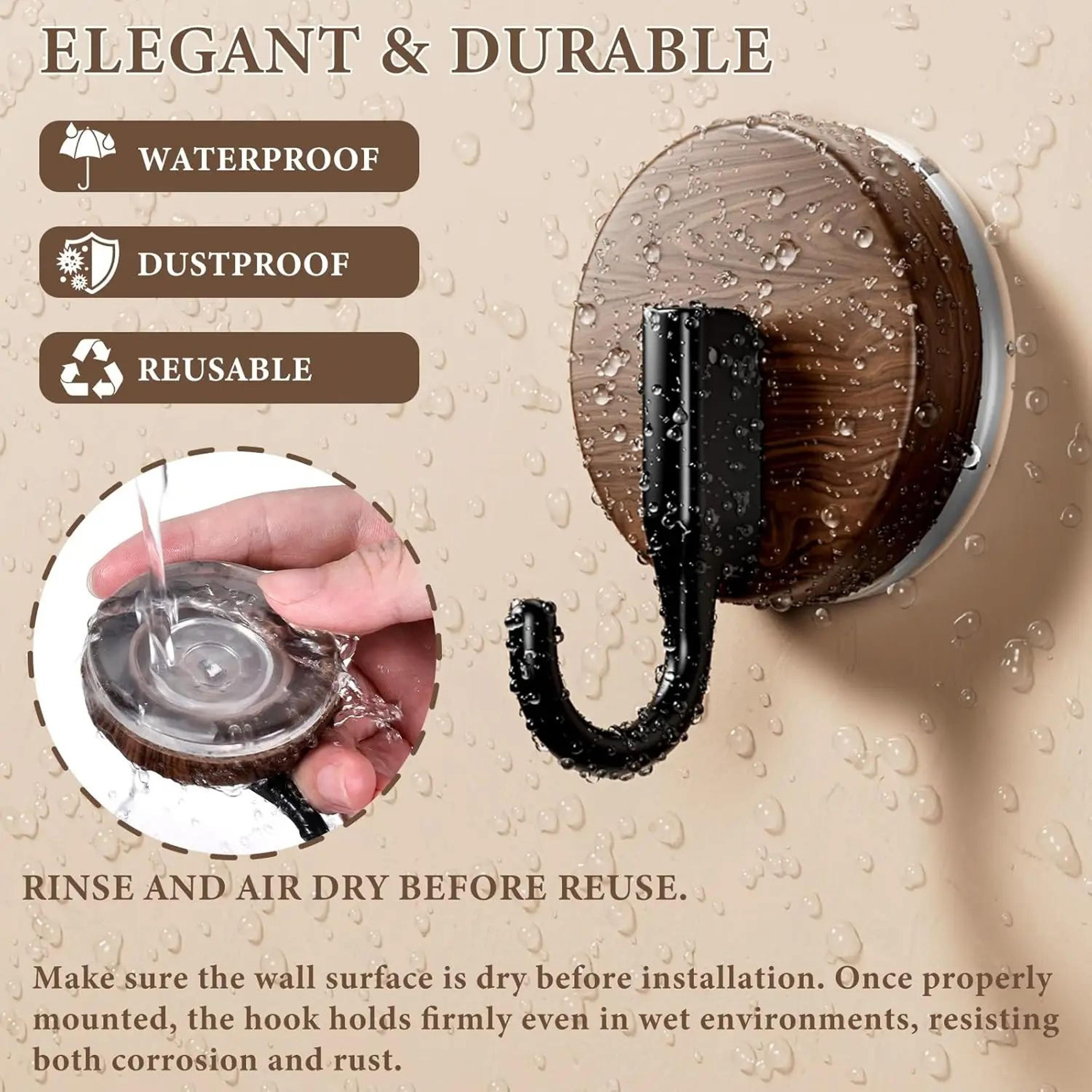 Waterproof Suction Cup Wall Hook  HeavyDuty Rustproof Towel  Shower Hook For Bathroom  Kitchen 1