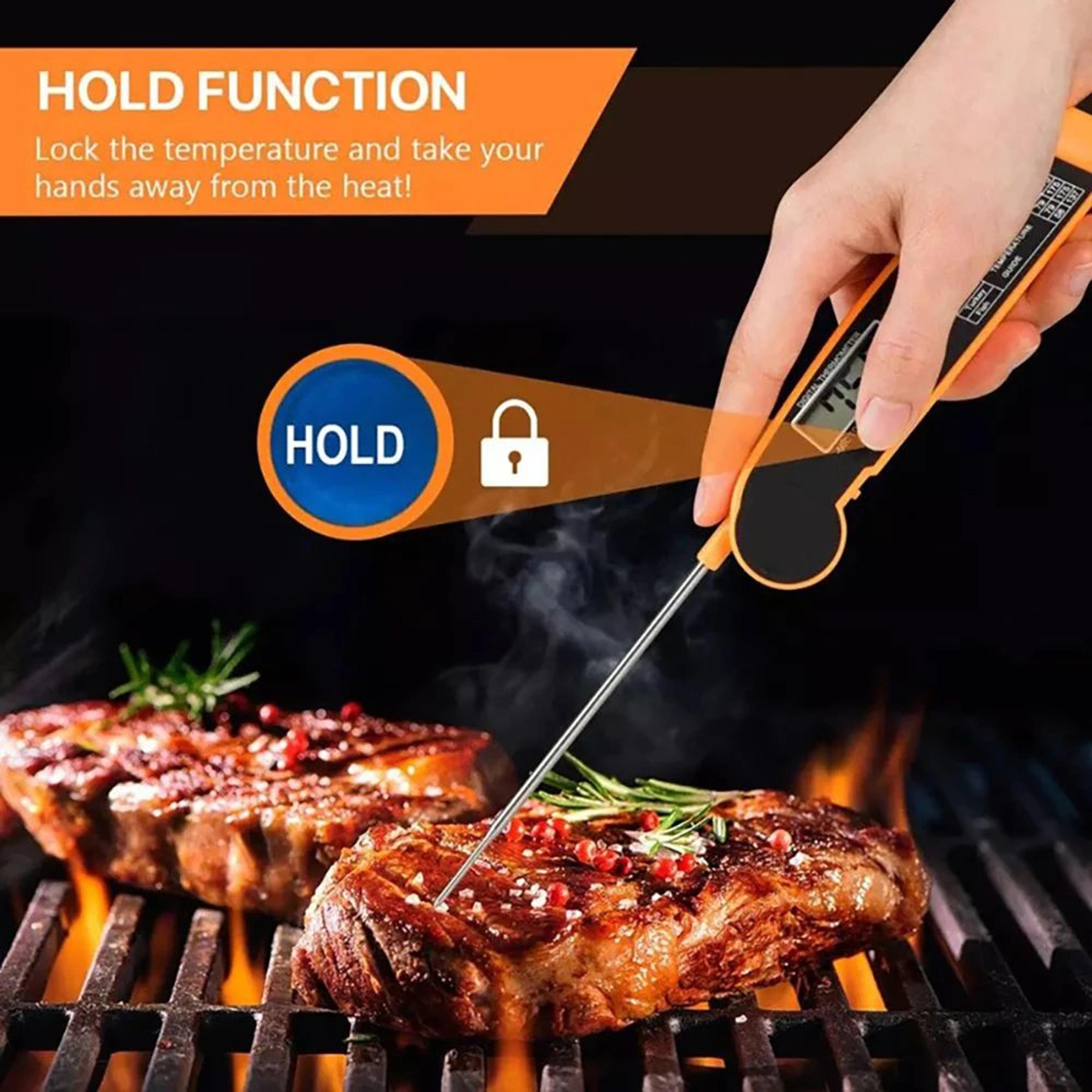 Instant Read Digital Meat Thermometer  Foldable Probe BBQ  Cooking Temperature Tool With LCD Displa 1