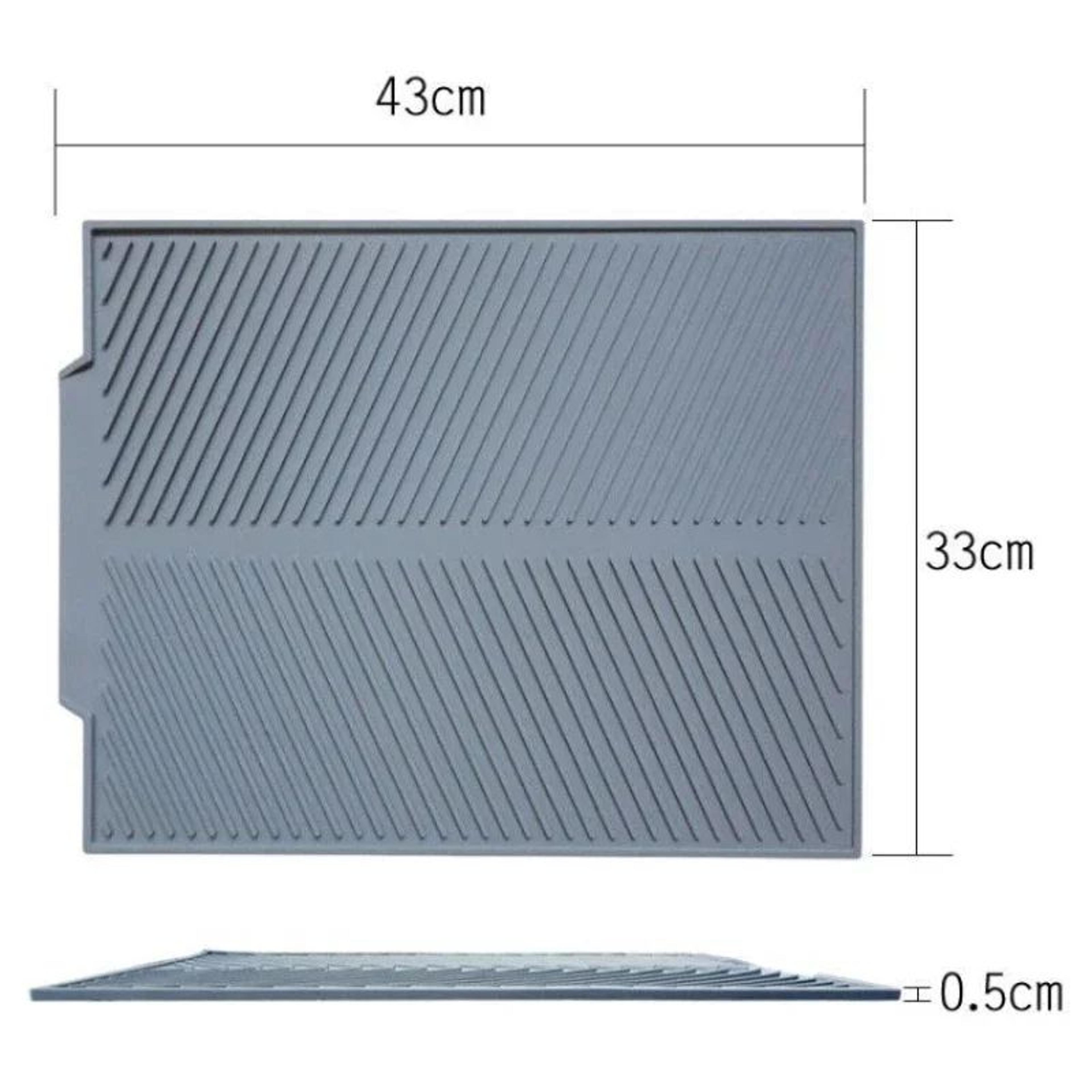 DryGuard Silicone Dish Drying Mat  HeatResistant AntiSlip Kitchen Drain Pad  Counter Protector 4