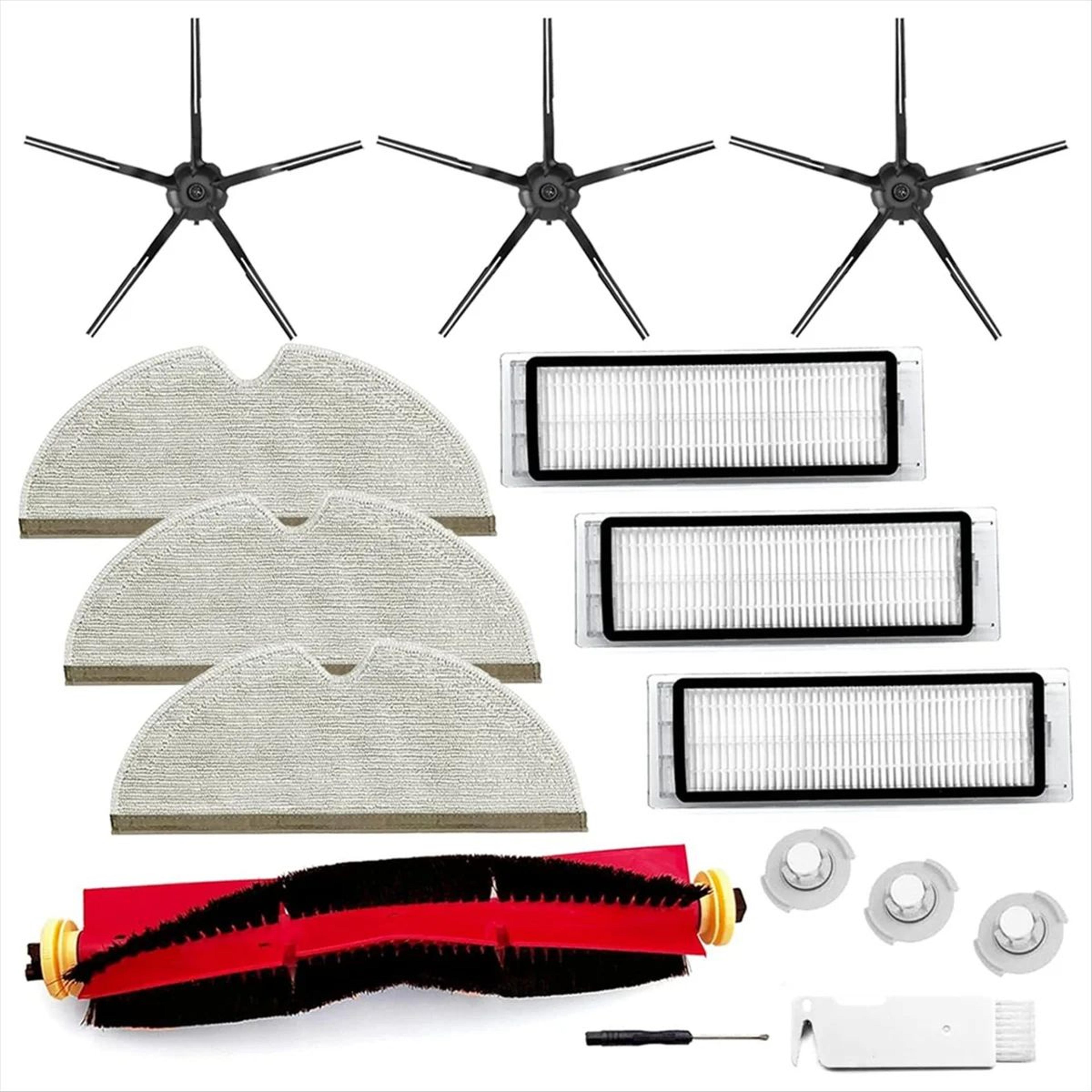 CleanPro Replacement Parts Kit For Roborock S Series  Main Brush Side Brush HEPA Filter  Mop Cloth  0