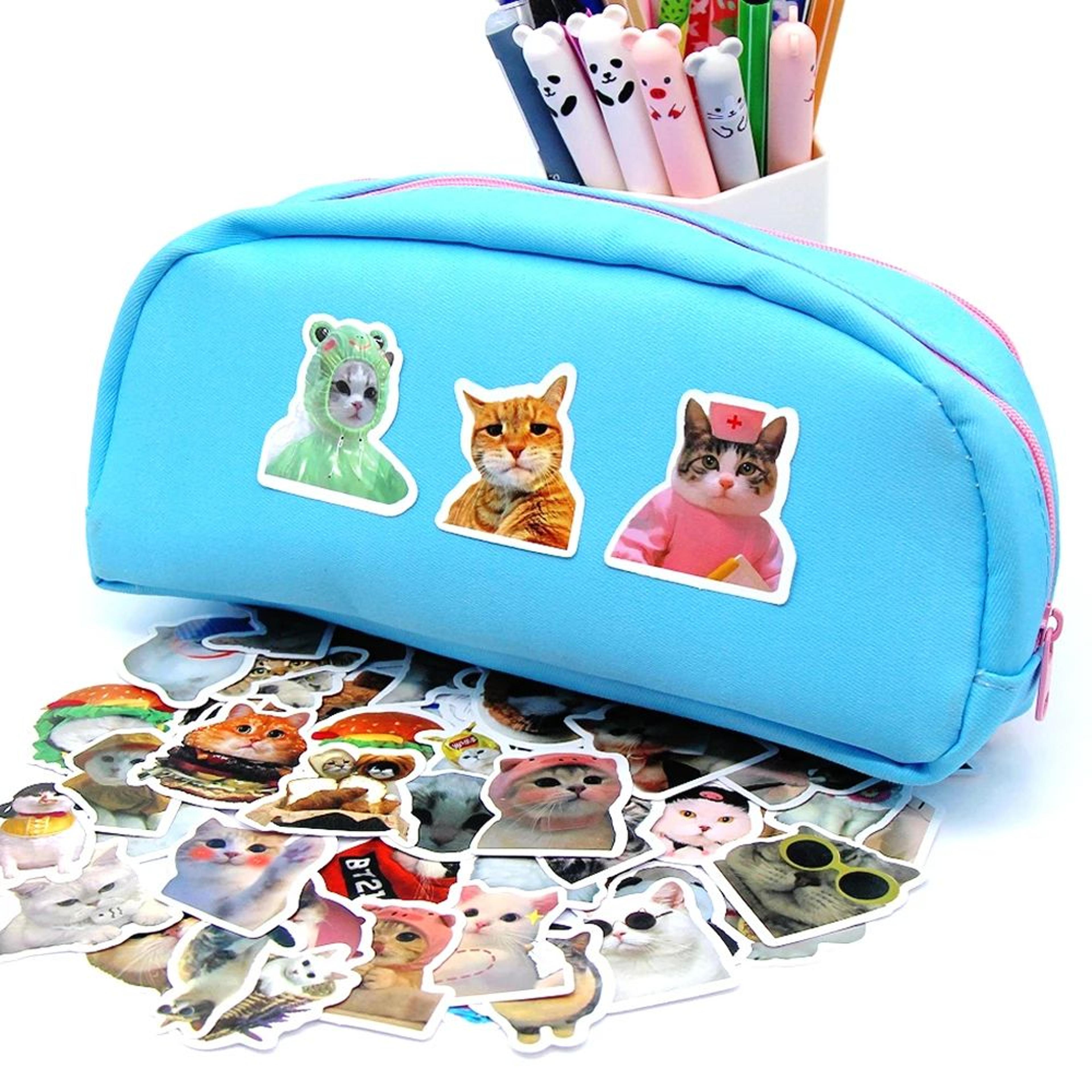 MeowMix Cute Cat Sticker Pack  Waterproof Cartoon Vinyl Decals 23 In For Laptop Phone  DIY Decor 1