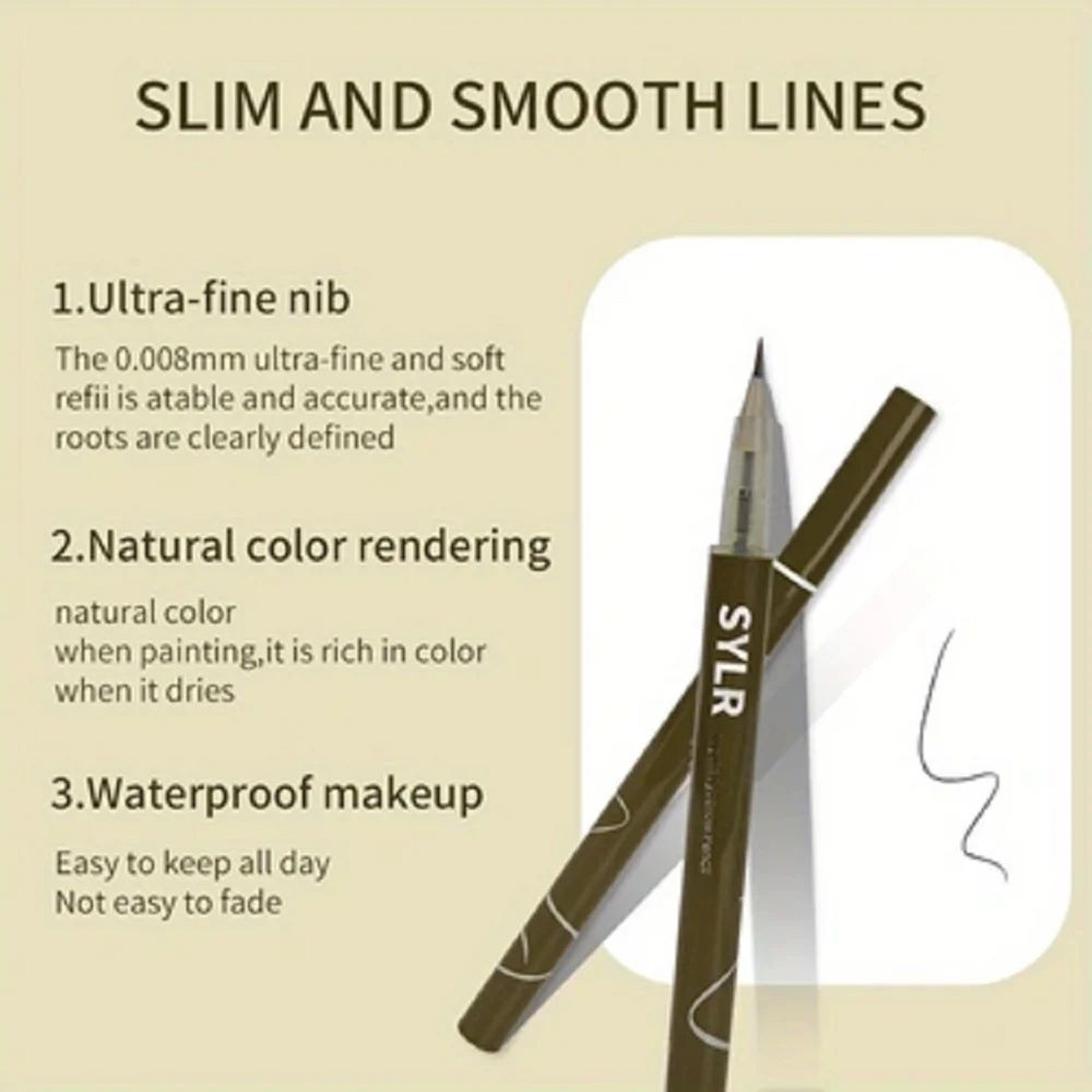 BrowDefine UltraFine Eyebrow Pen  Waterproof SmudgeProof Liquid Brow Pencil With HairLike Strokes 3