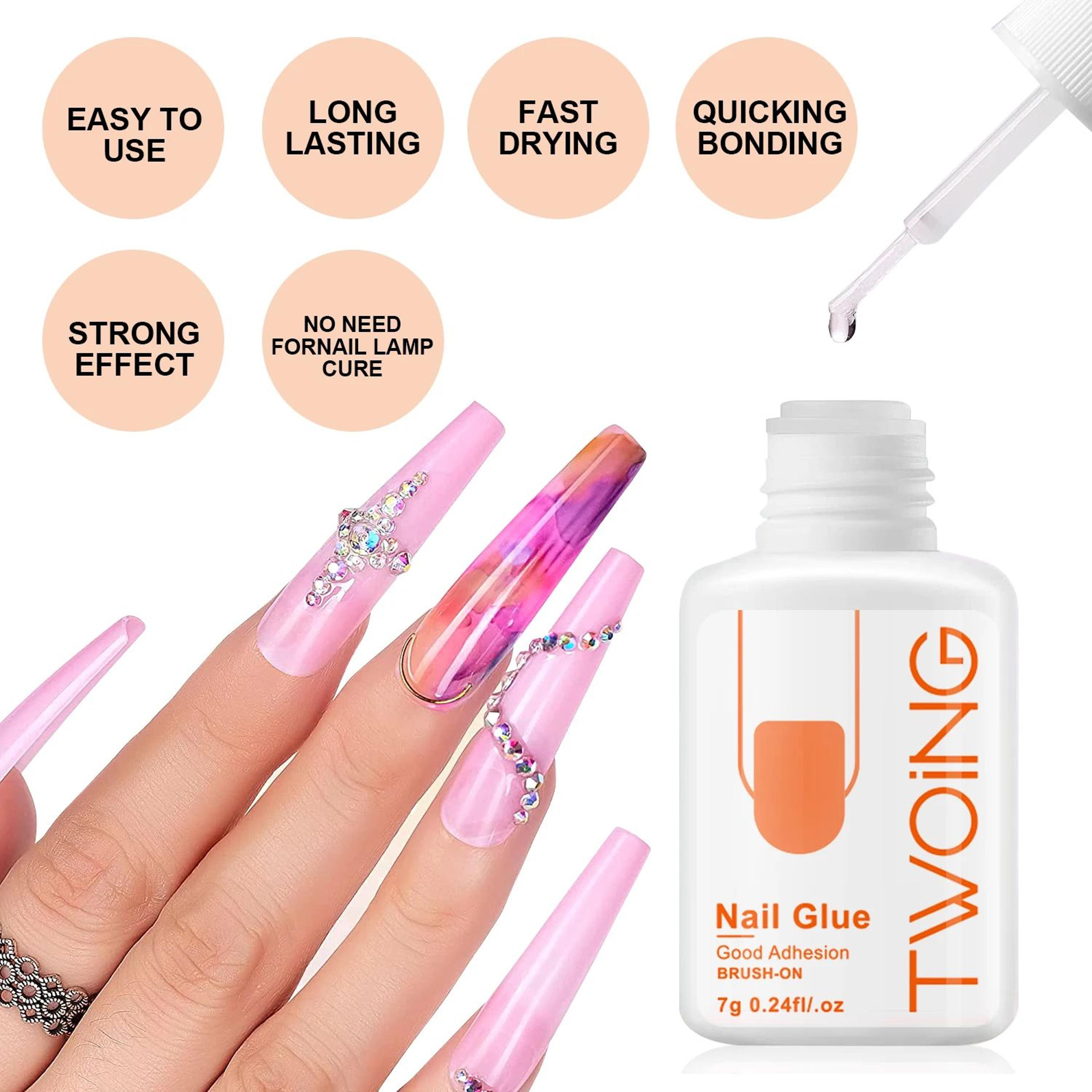 NailBond Pro 025oz Super Strong Nail Glue  LongLasting Adhesive For PressOn Acrylic  False Nails 1