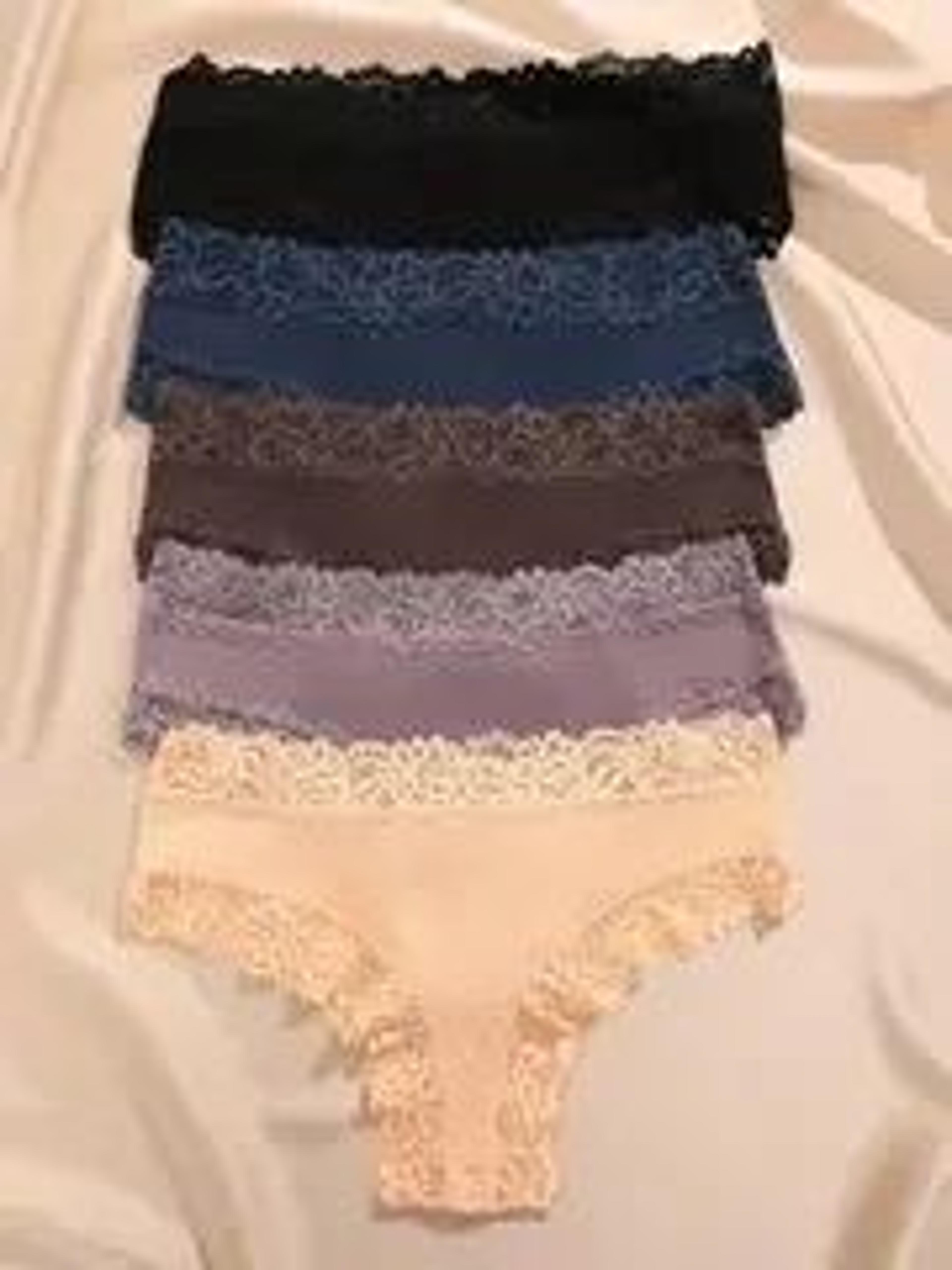 5pcs LaceBloom Cotton Panties Set  Soft Floral Lace Patchwork Womens Briefs 9