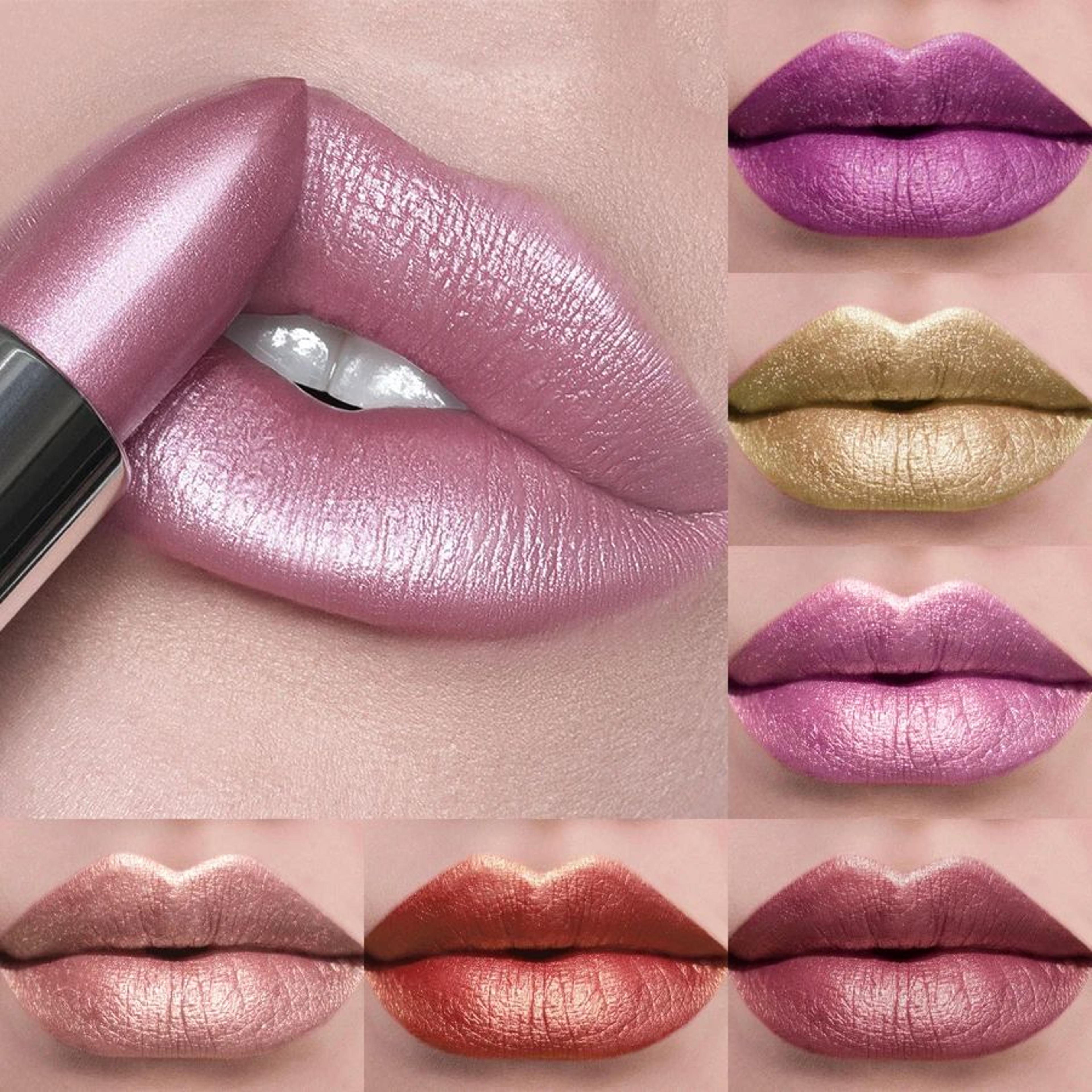glamshine 21-color glitter metallic lipstick set – long-lasting pearlescent lip tint collection