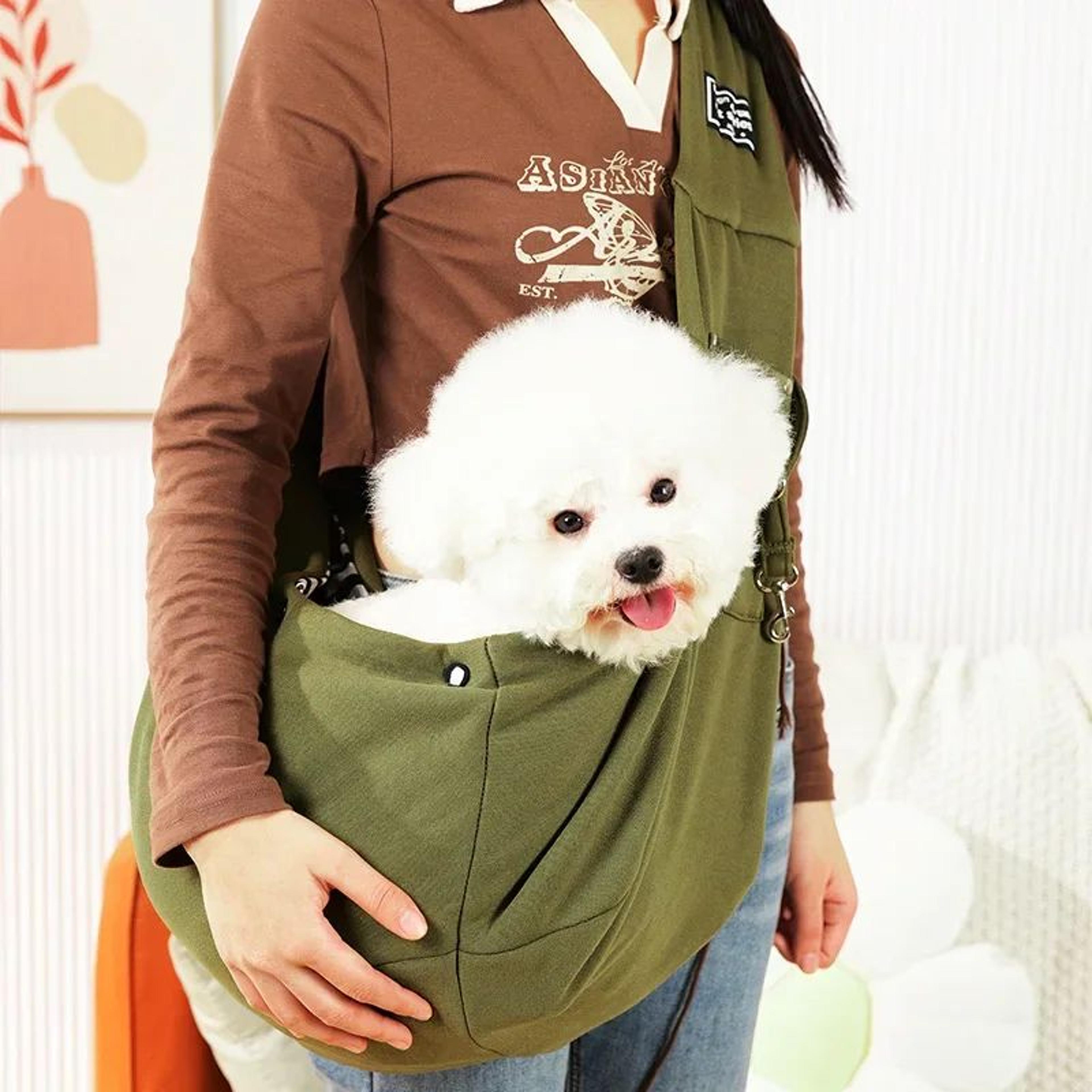 Pet Sling Carrier Bag  Comfortable Crossbody Shoulder Bag For Small Dogs Cats  Travel 11