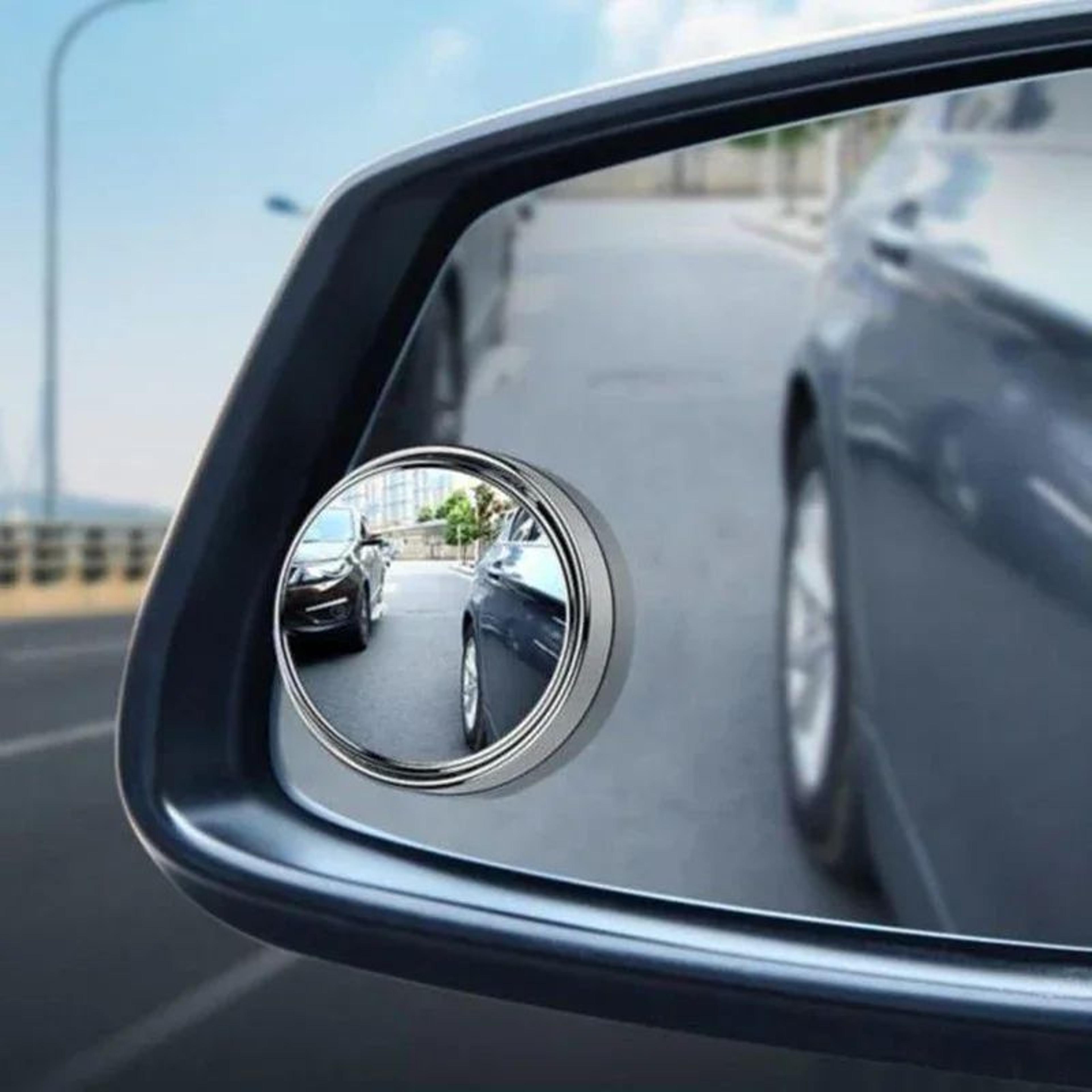 SafeView 2Pack 360 Convex Blind Spot Mirrors  Wide Angle Adjustable Car Rearview Safety Mirrors 0