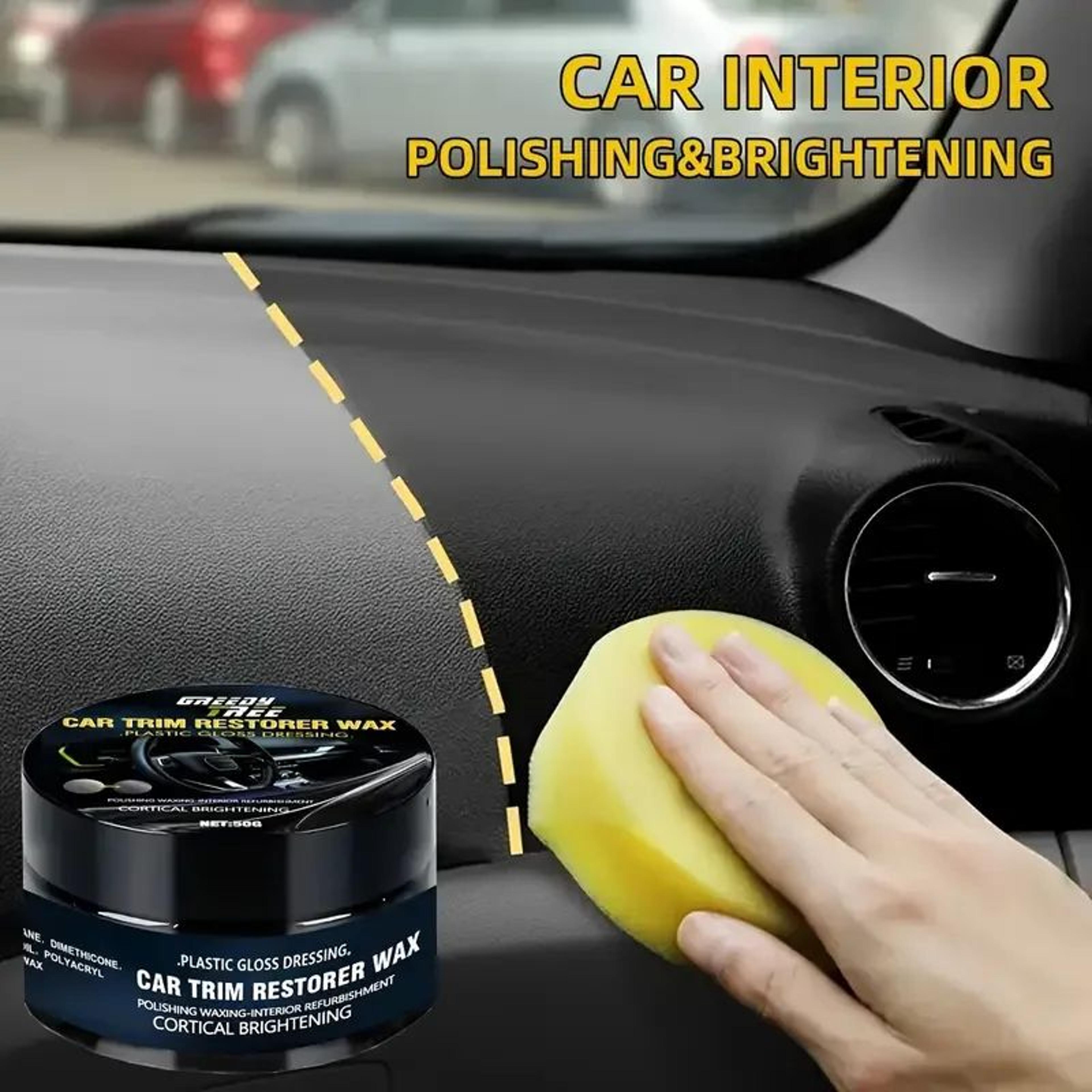 Crystal Clear Car Plastic Restorer  Interior Panel Renewal Wax  Protective Polishing Coating 0