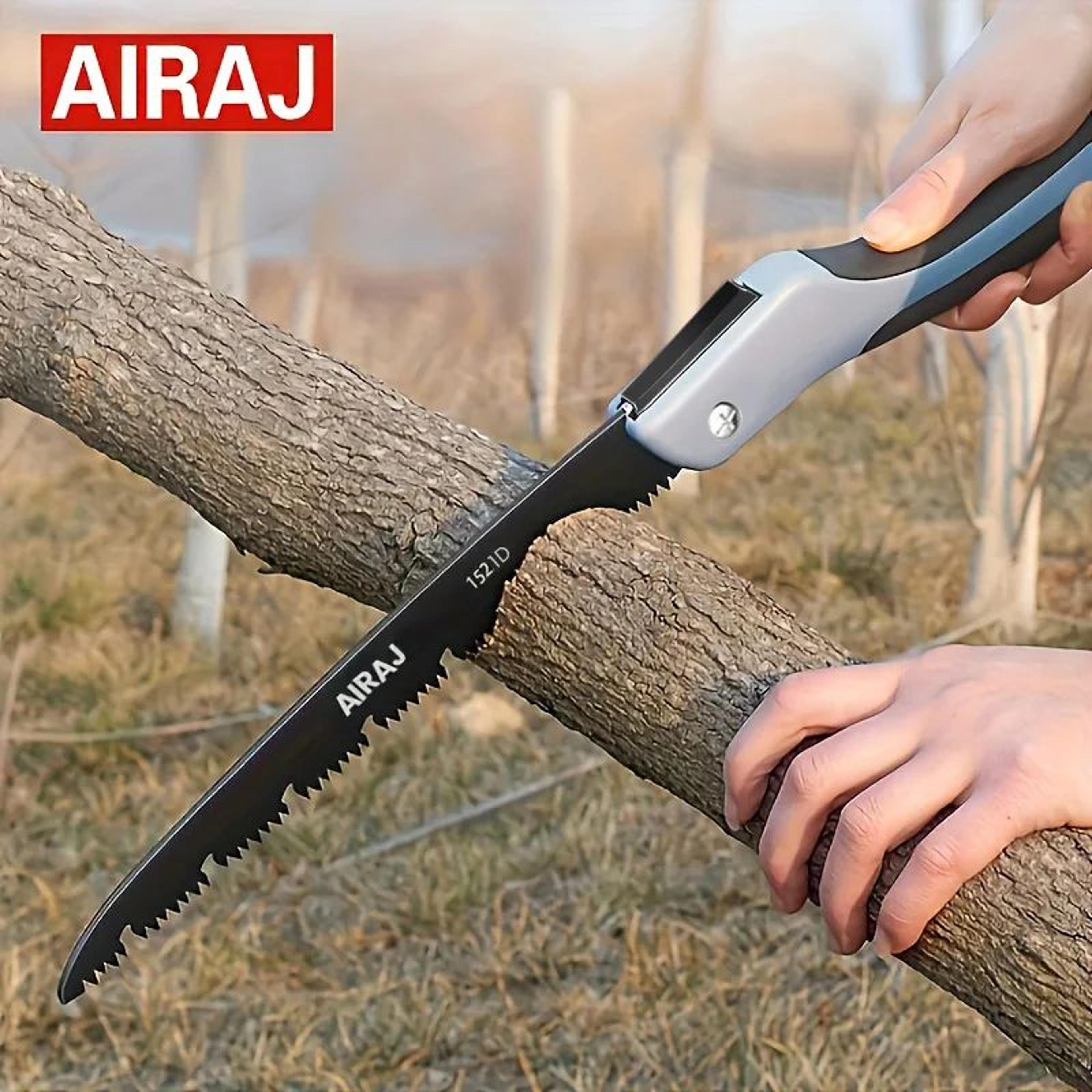 AIRAJ Folding Hand Saw  Multifunction Wood Cutting Pruning Saw With Sharp Blade  AntiRust Coating 0