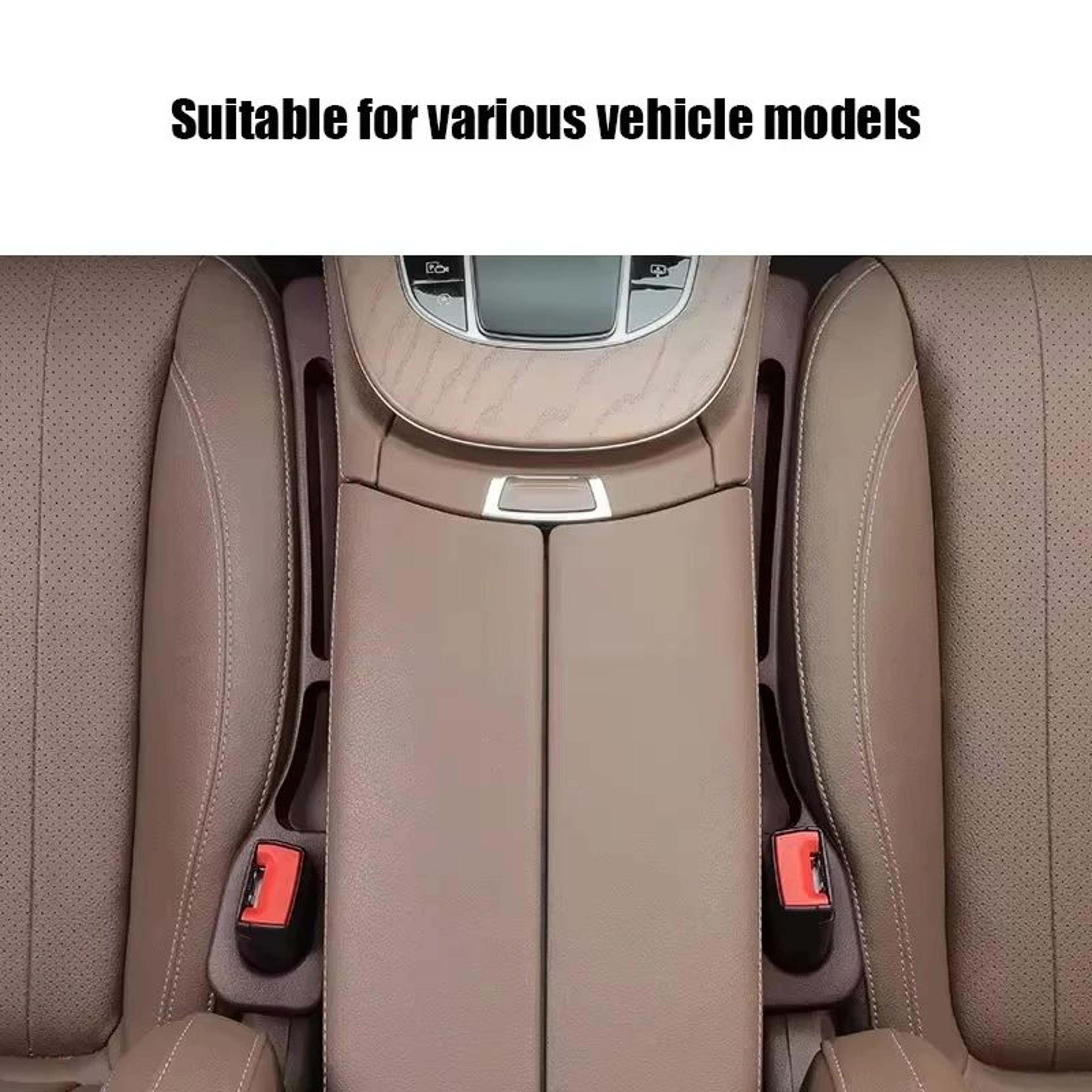 2pcs Car Seat Gap Filler Organizer  Waterproof AntiDrop Seat Gap Plug With Dual Storage Grooves 1