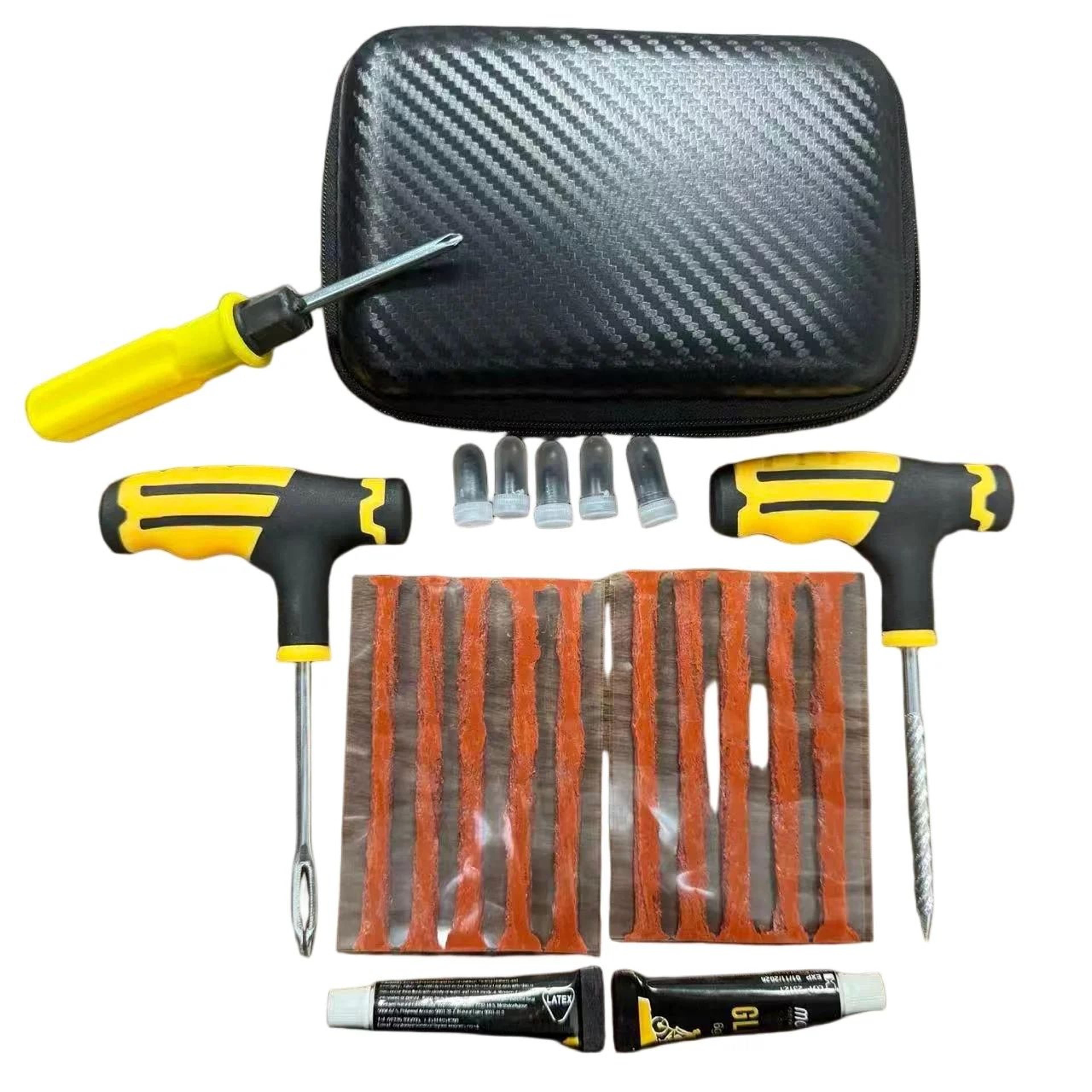 Universal Tire Repair Plug Kit  HeavyDuty Emergency Flat Tire Fix Tool For Cars  Motorcycles 1