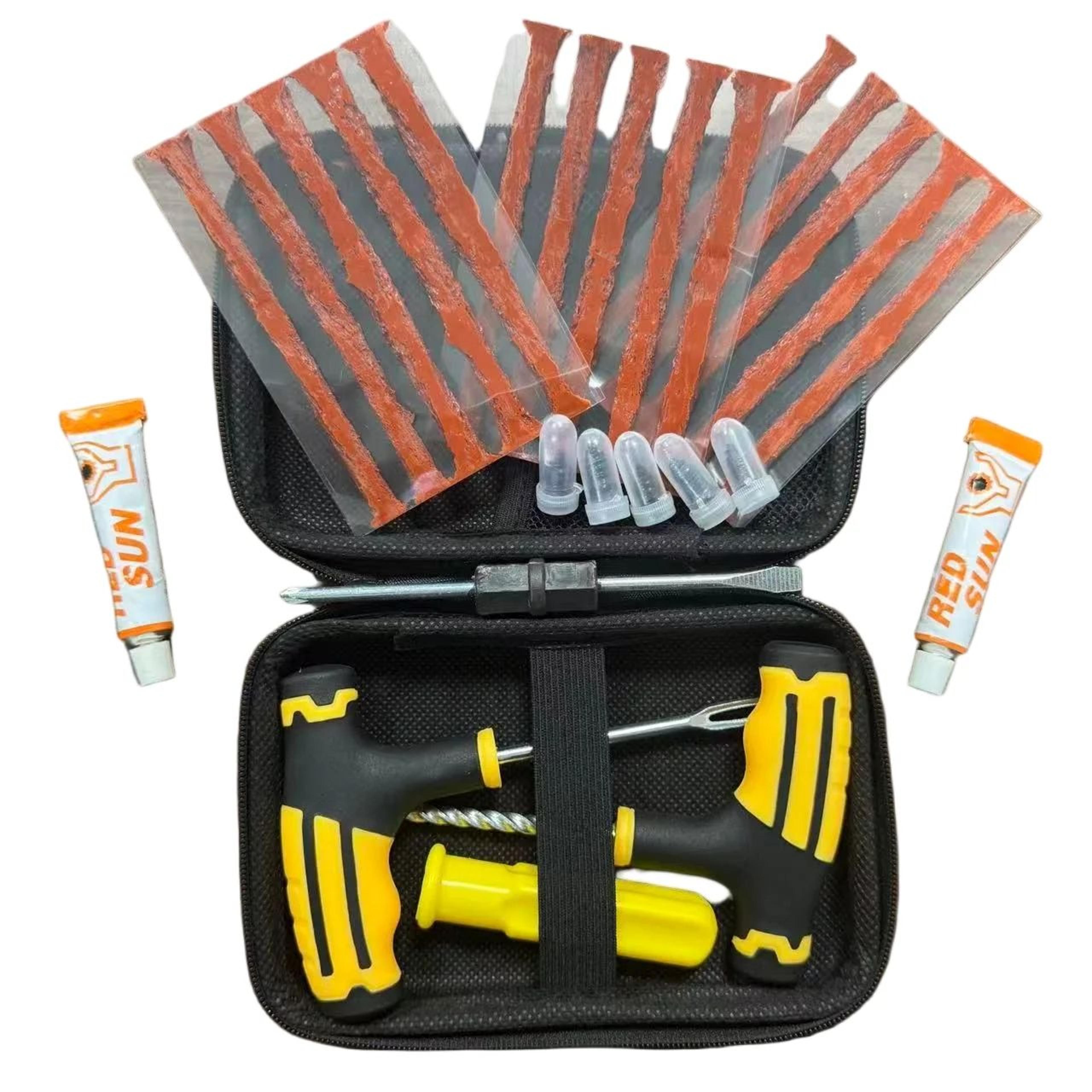 Universal Tire Repair Plug Kit  HeavyDuty Emergency Flat Tire Fix Tool For Cars  Motorcycles 9