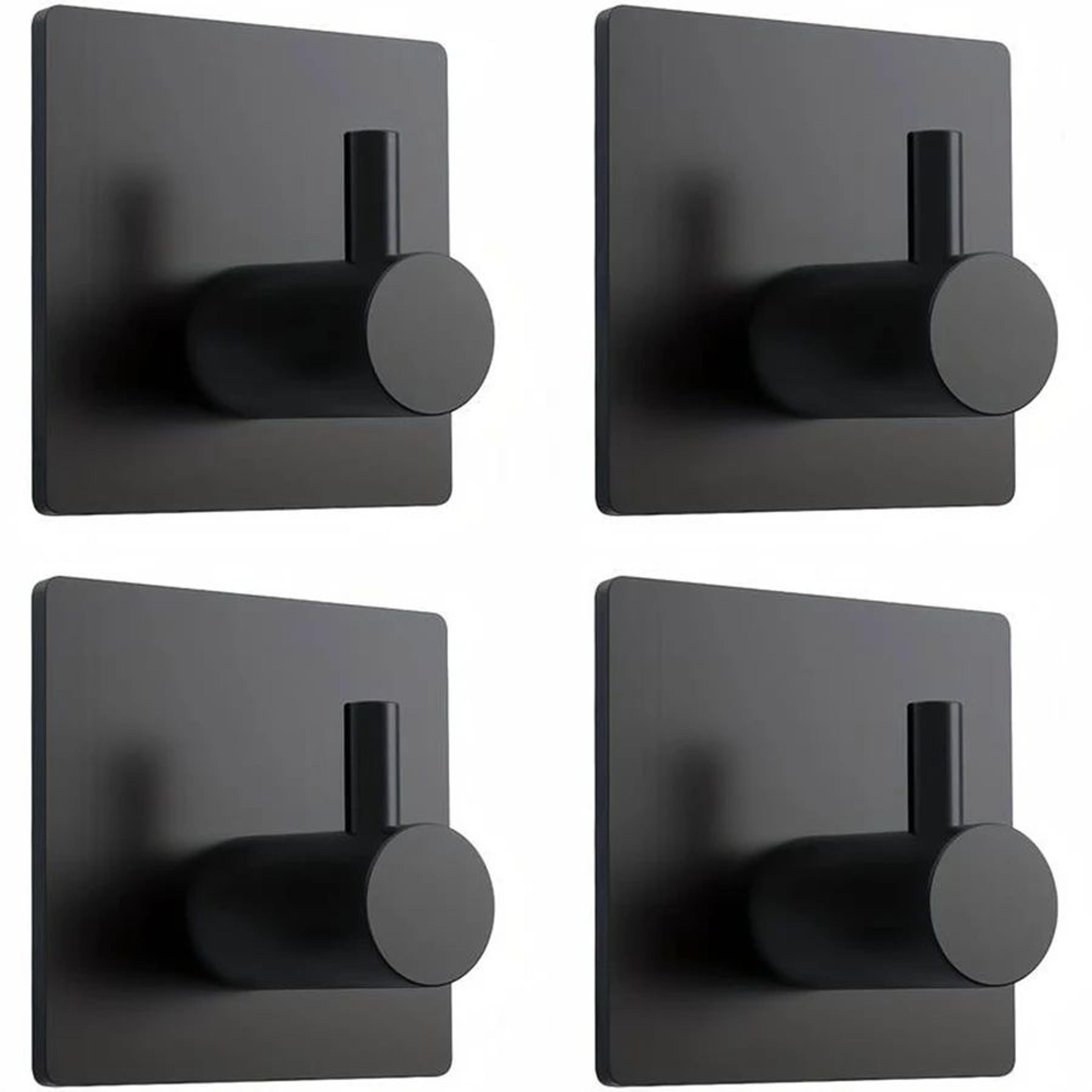 Modern Stainless Steel Adhesive Hooks  HeavyDuty Wall Hooks For Bathroom Kitchen  Home Storage 14