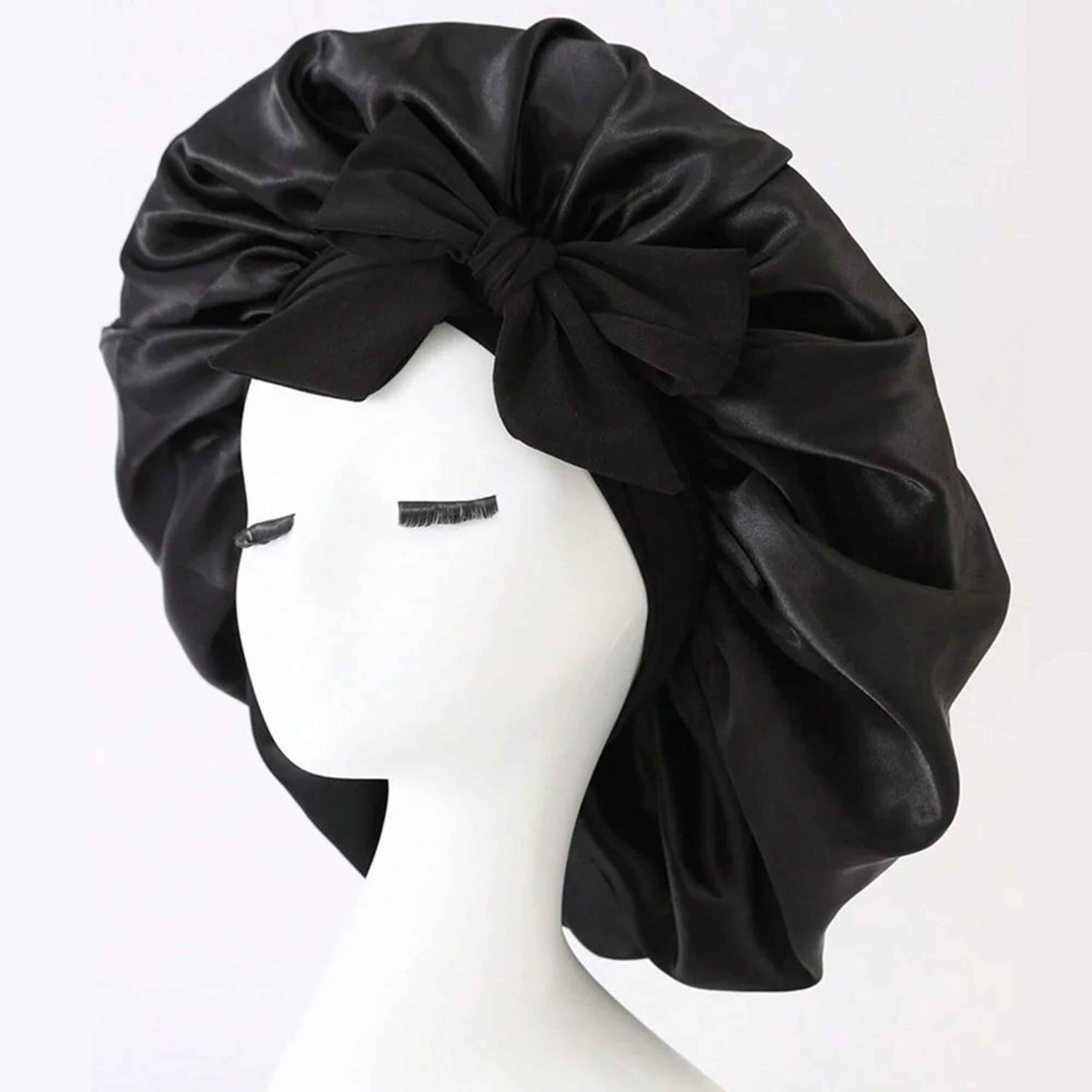Adjustable Satin Silk Hair Bonnet  Sleep Cap With Tie Band For Hair Protection Men  Women 5